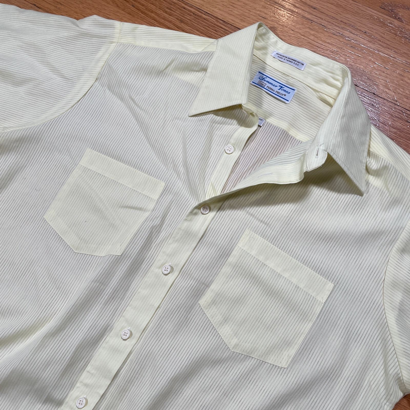 Sears Vintage Sears Summer Tones Shirt Short Sleeve Button Down Size US XL / EU 56 / 4 - 2 Thumbnail
