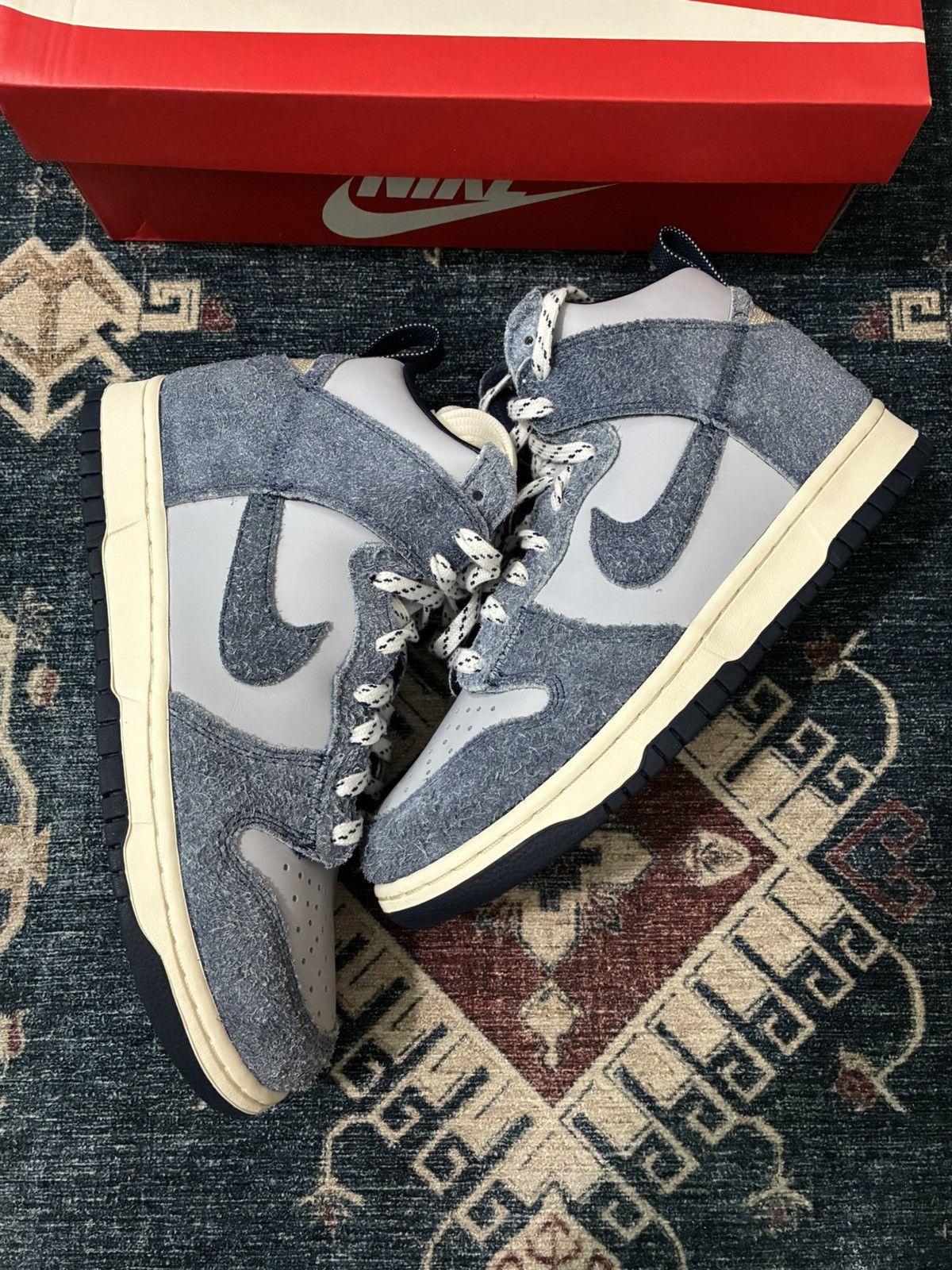 Nike Nike Dunk High Ab Notre Midnight Navy SKU CW3092-400 Size US 9 / EU 42 - 3 Thumbnail