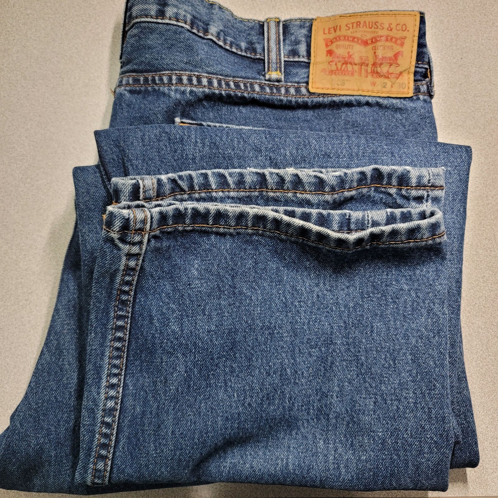 Levi's Levi's 505 Blue Denim Jeans Size 42 Flat Front Size US 42 / EU 58 - 8 Thumbnail