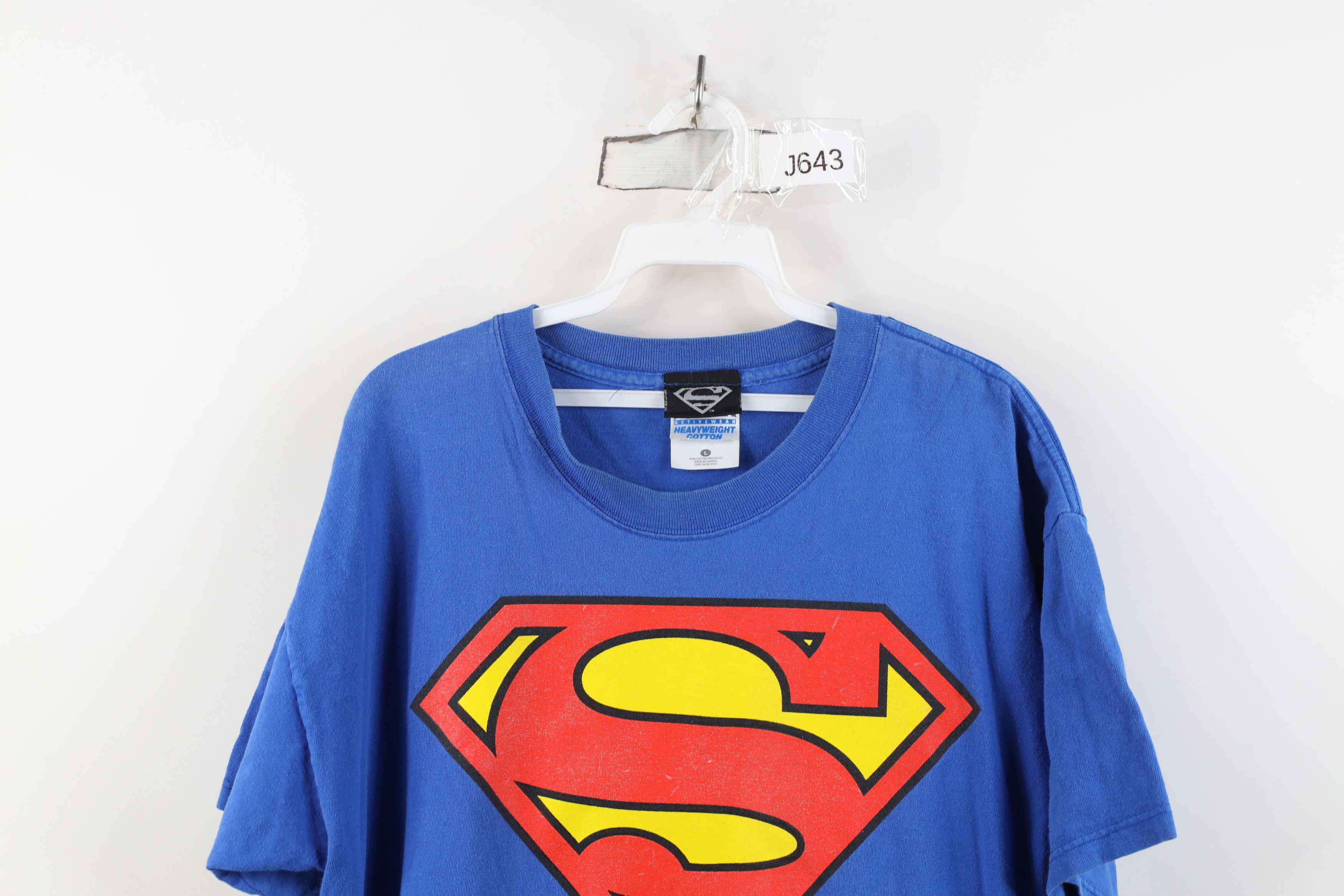 Vintage Vintage 90s DC Comics Superman Hero Short Sleeve T-Shirt Size US L / EU 52-54 / 3 - 2 Thumbnail