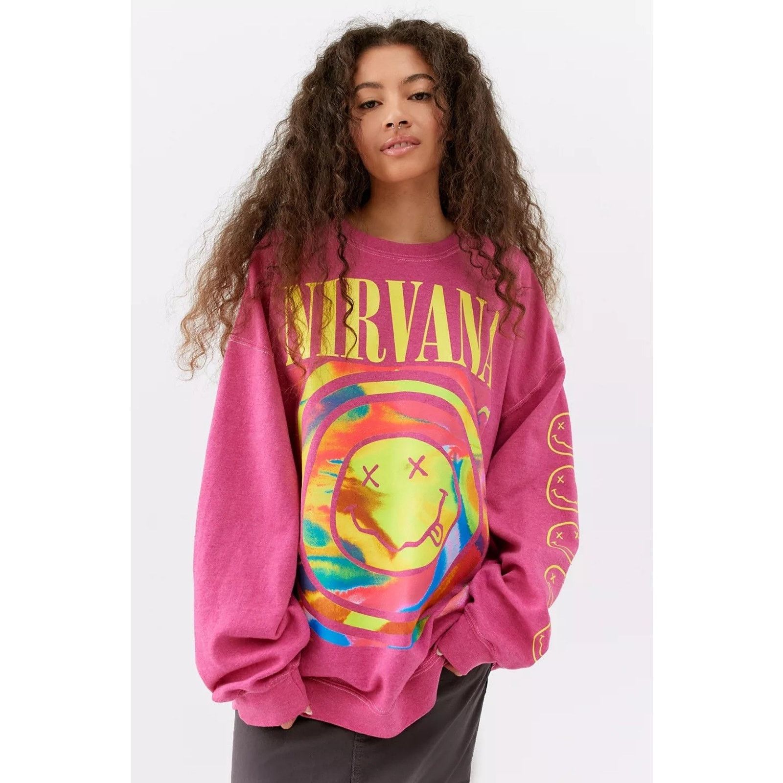 Urban Outfitters Urban Outfitters Oversized Sweatshirt Spiral Crewneck Pink Size S / US 4 / IT 40 - 2 Thumbnail