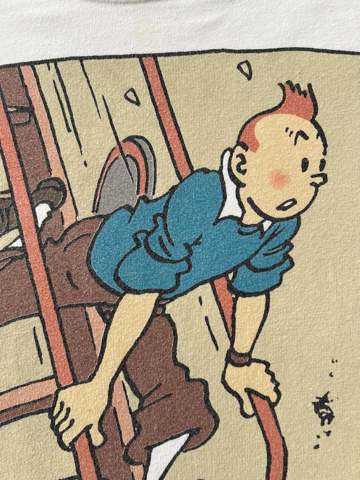 Cartoon Network Vintage 1991 The Adventure Of TinTin Comics Cartoon T-shirt Size US M / EU 48-50 / 2 - 4 Thumbnail