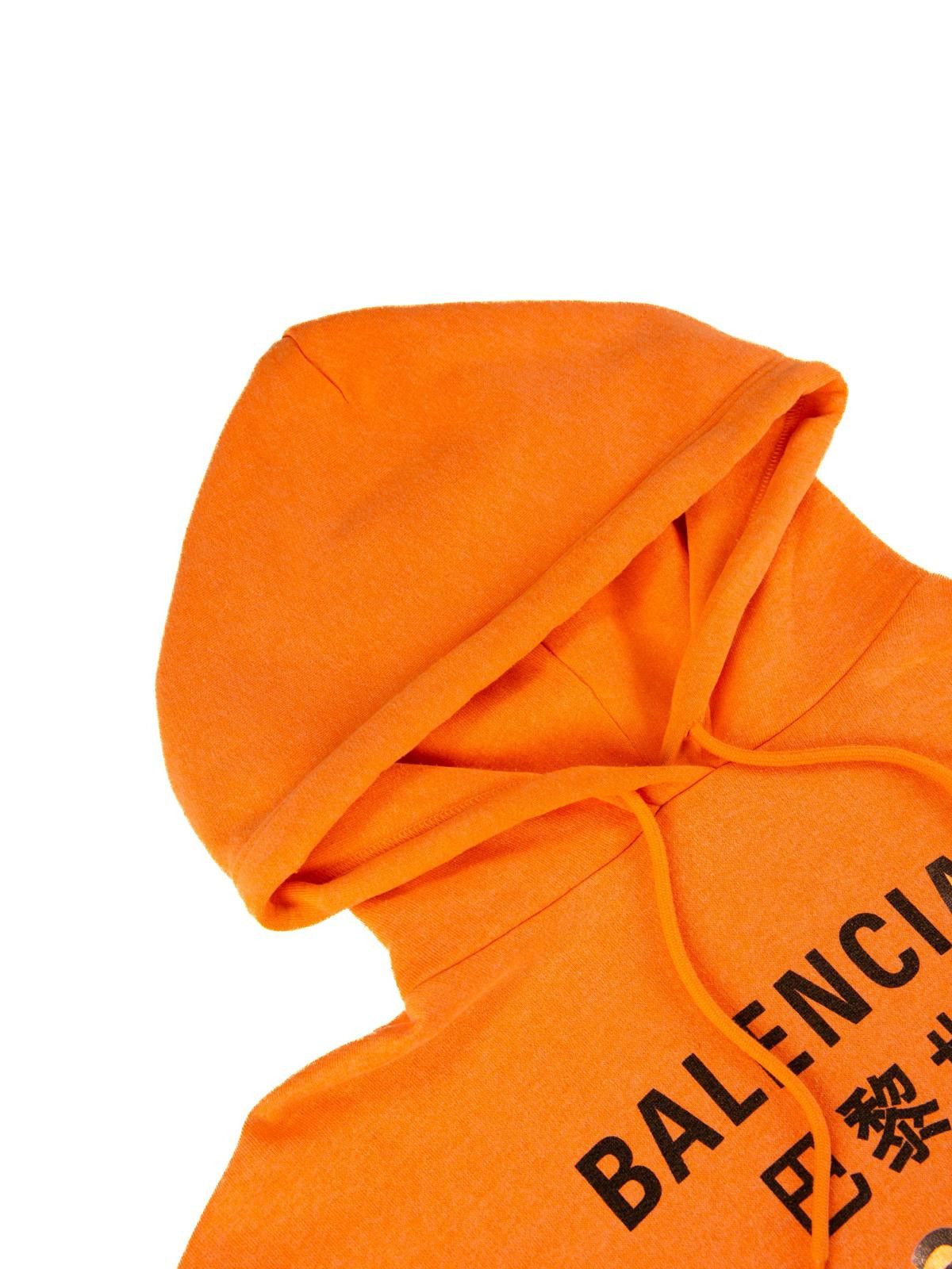 Balenciaga Balenciaga Orange Languages Hoodie Size US S / EU 44-46 / 1 - 3 Thumbnail