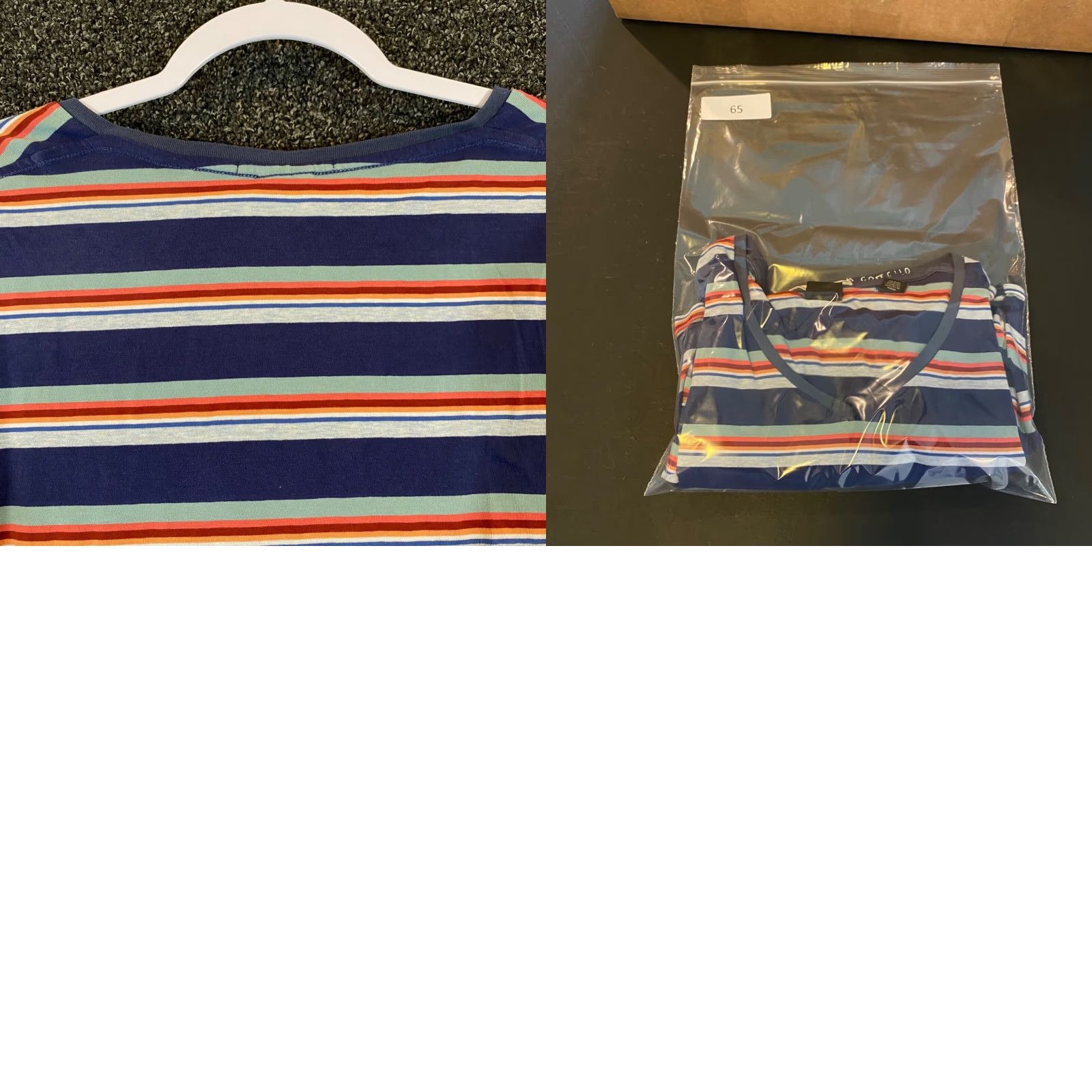 Scotch & Soda Scotch and Soda Shirt Womens Large Blue Multicolor Stripe V-Neck Casual Shirt Women Large Blue Multicolor Stripe V-Neck Casual Size L / US 10 / IT 46 - 8 Thumbnail