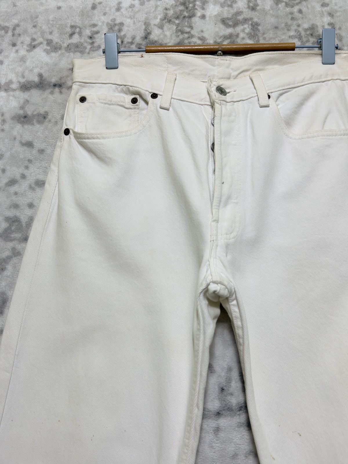Levi's Vintage 80s LEVI'S 501 White Single R Denim Jeans Size US 30 / EU 46 - 4 Thumbnail
