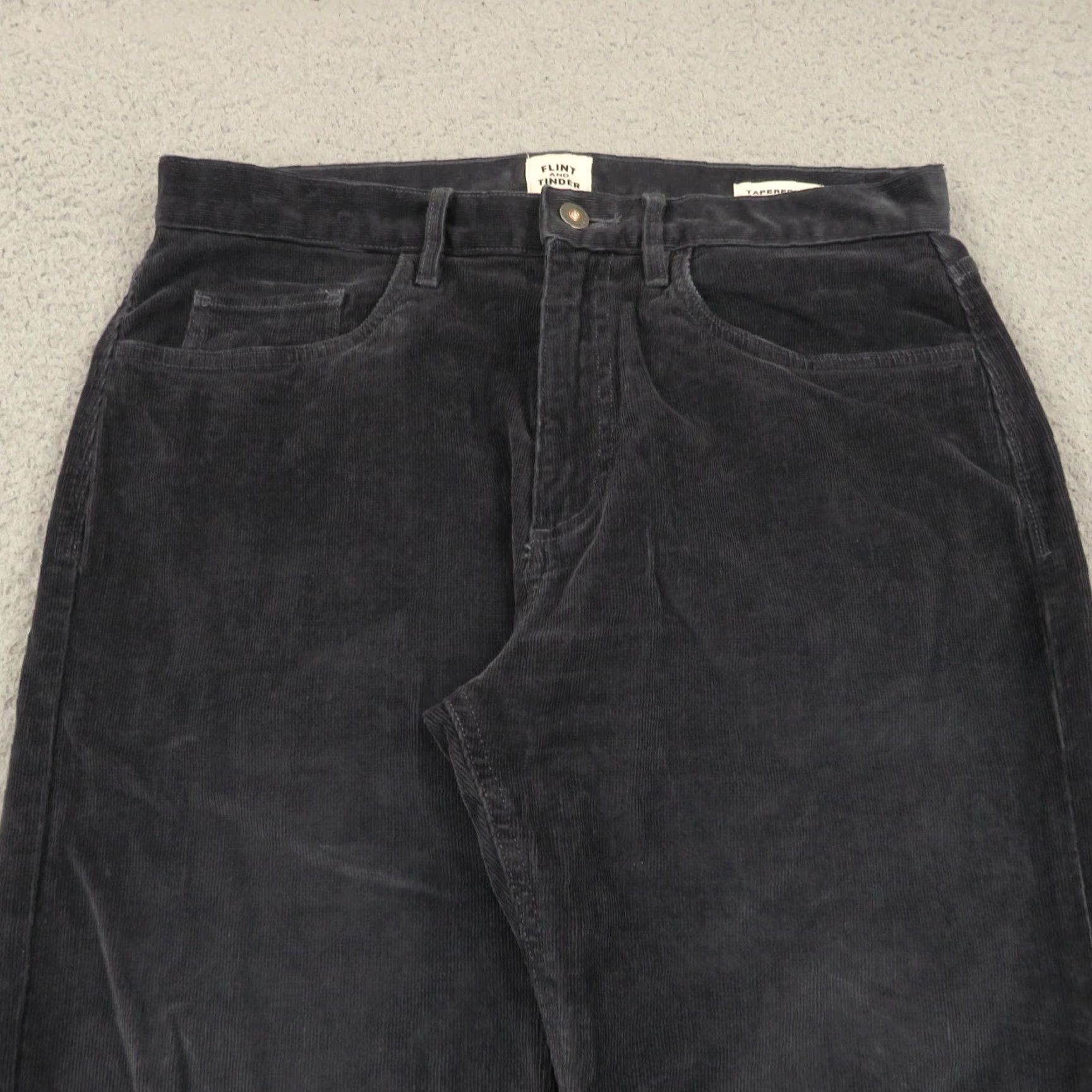 Flint And Tinder Flint and Tinder Pants Mens 30x32 Corduroy 365 Tapered Fit Charcoal Gray HB Huckberry HB Size US 30 / EU 46 - 4 Thumbnail