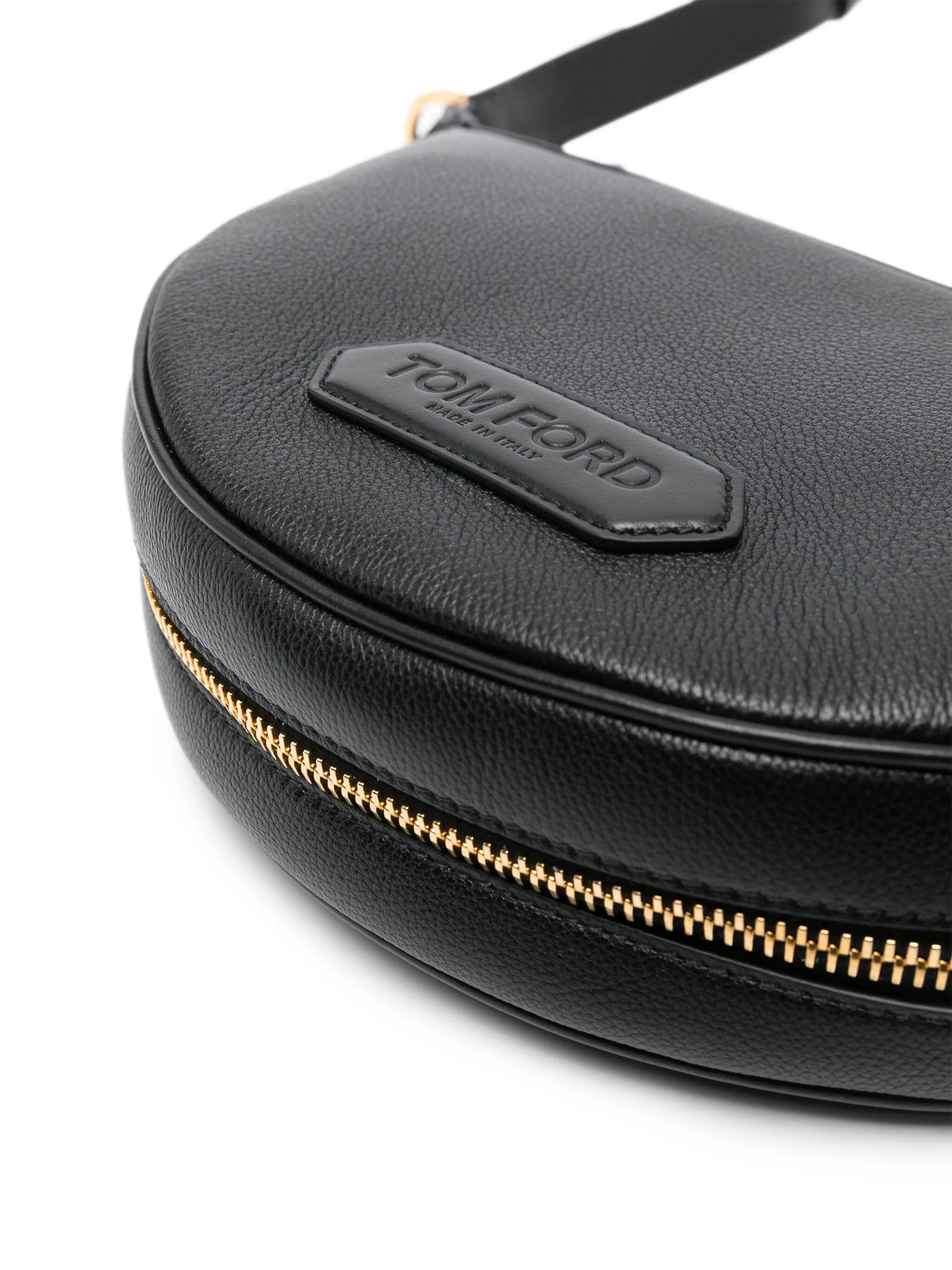 Tom Ford o1w1db10225 H0585 Size: OS Leather Zip Crescent Bag in Black Size ONE SIZE - 4 Thumbnail