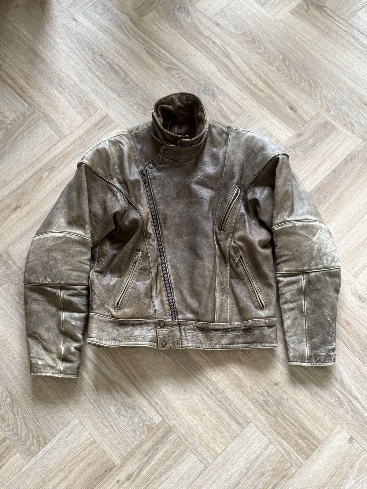 Vintage Vintage Leather Racer Jacket Size US L / EU 52-54 / 3 - 1 Thumbnail