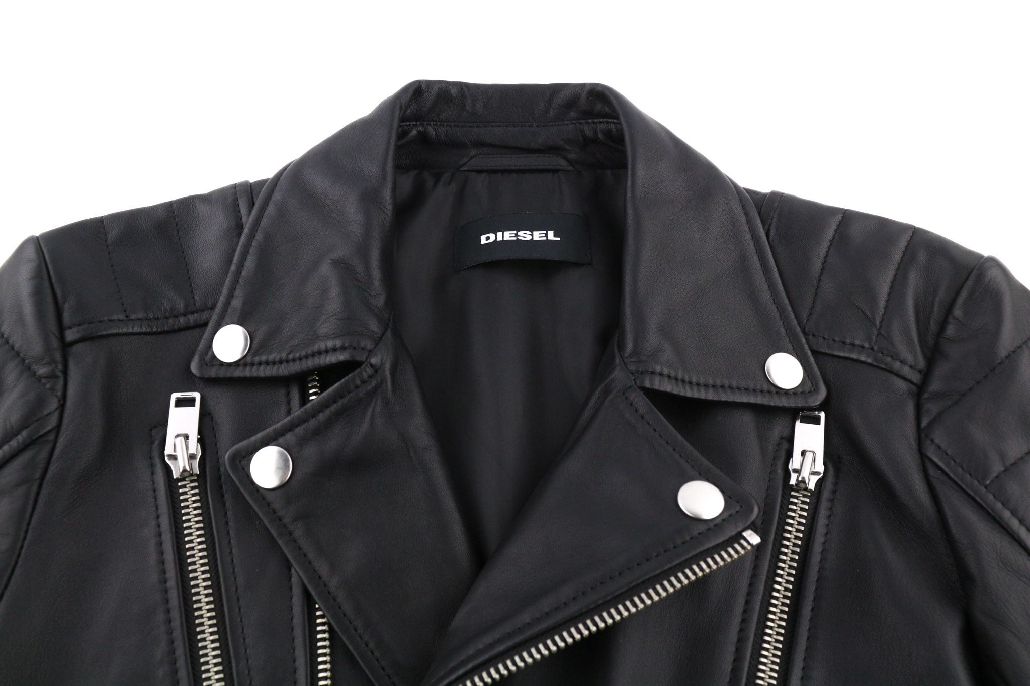 Diesel R-PUSMIR S Black Sheep Leather Zip Lined Jacket 81723 Size US S / EU 44-46 / 1 - 5 Thumbnail