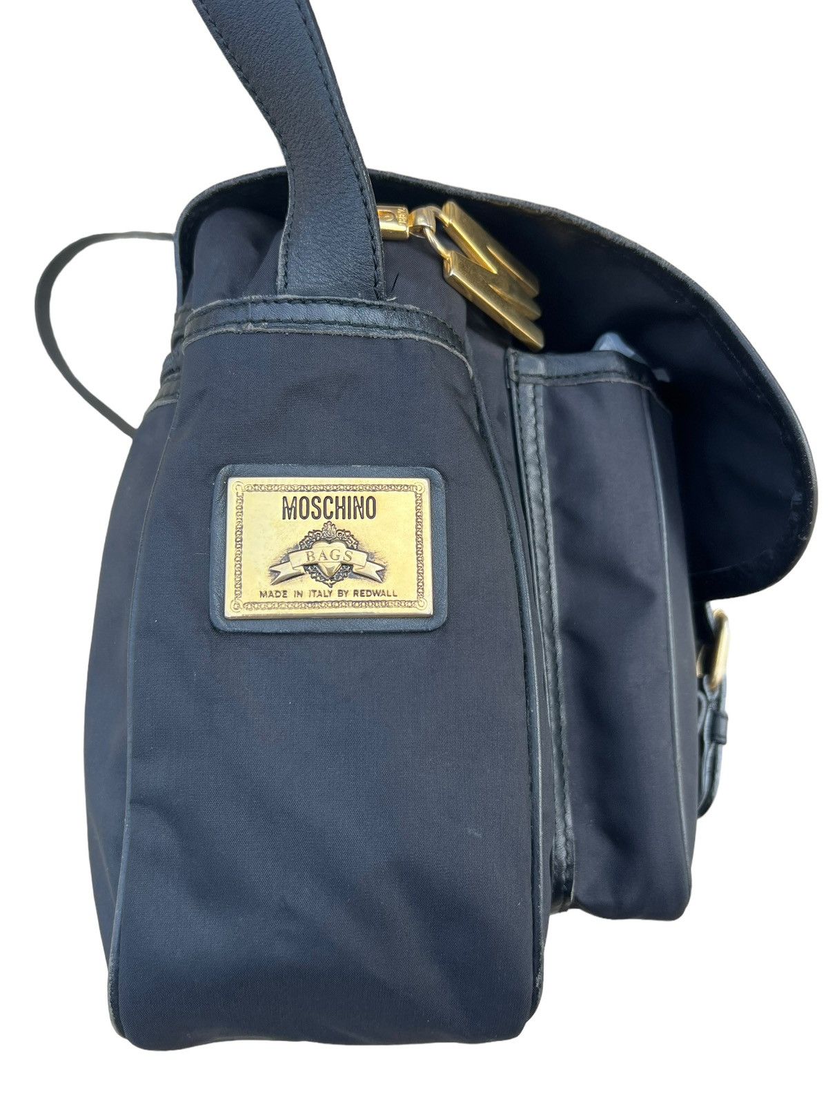 Moschino Vintage Moschino Redwall Leather Nylon Messenger Bag Size ONE SIZE - 9 Thumbnail