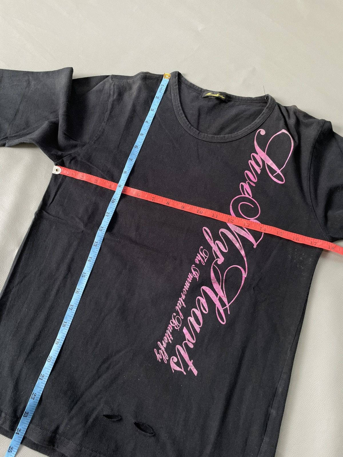 Japanese Distressed Longsleeve Poem Skull