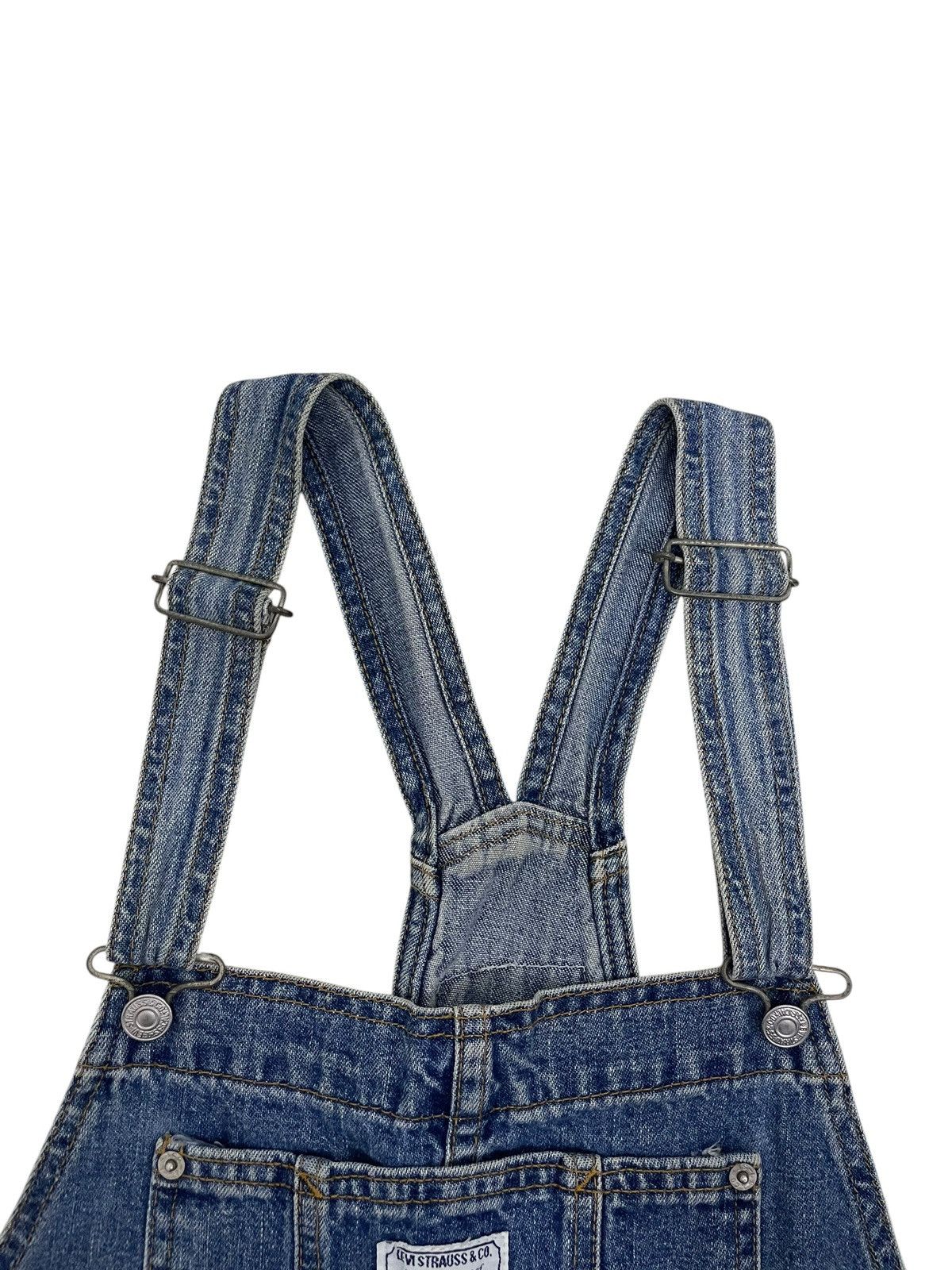 Levi's Vintage Clothing Vintage 90s Levi’s Black Tab Denim Short Overalls Size 38" / US 16 / IT 52 - 9 Thumbnail