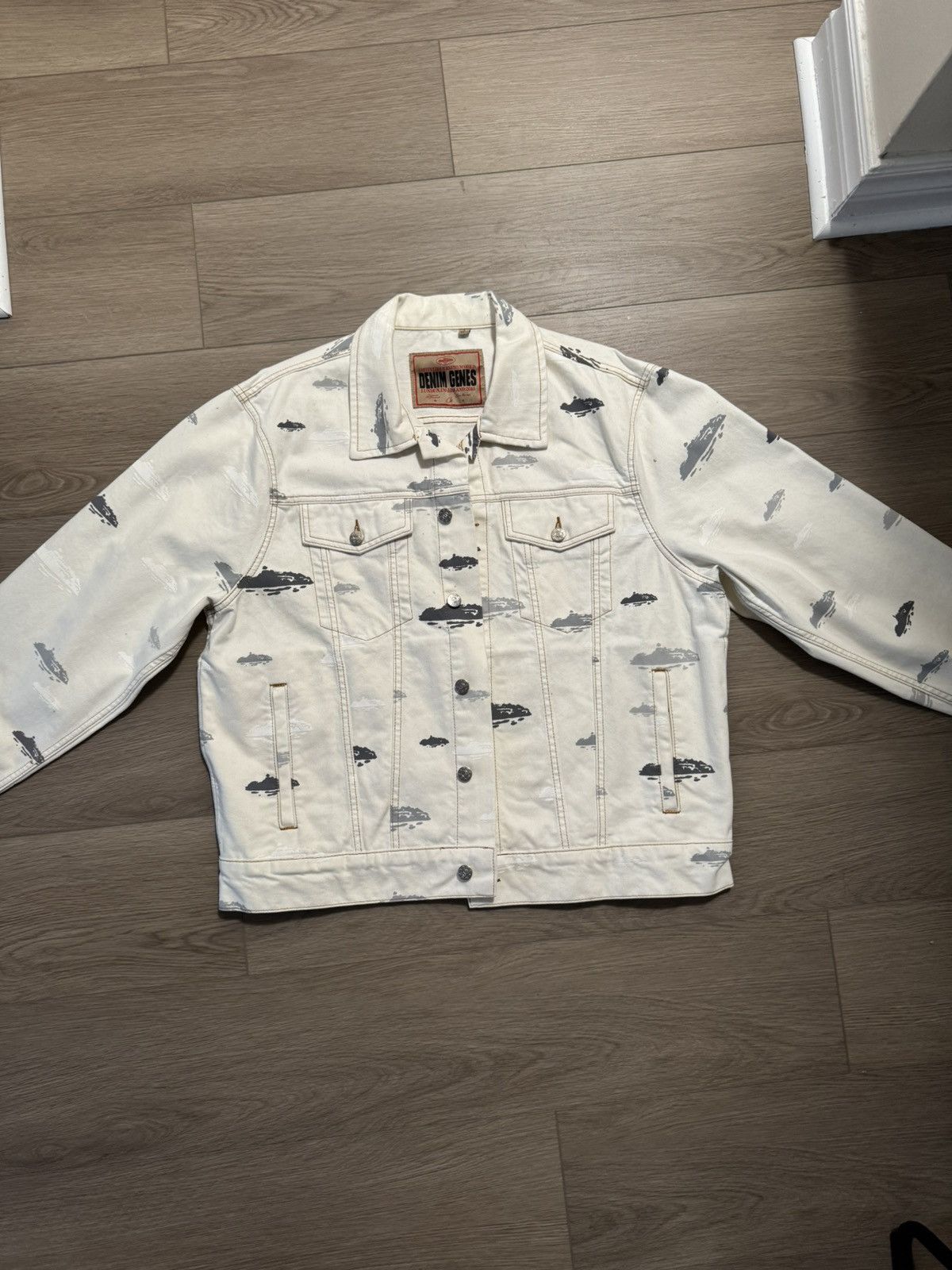 Corteiz Corteiz CRTZ RTW ALCATRAZ Pattern Denim Jacket Size US L / EU 52-54 / 3 - 4 Thumbnail