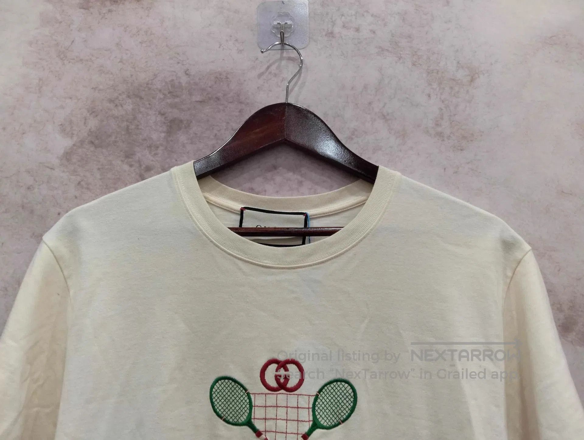 Gucci White Tennis Racket Embroidered Short Sleeve Shirt. Size US XS / EU 42 / 0 - 6 Thumbnail