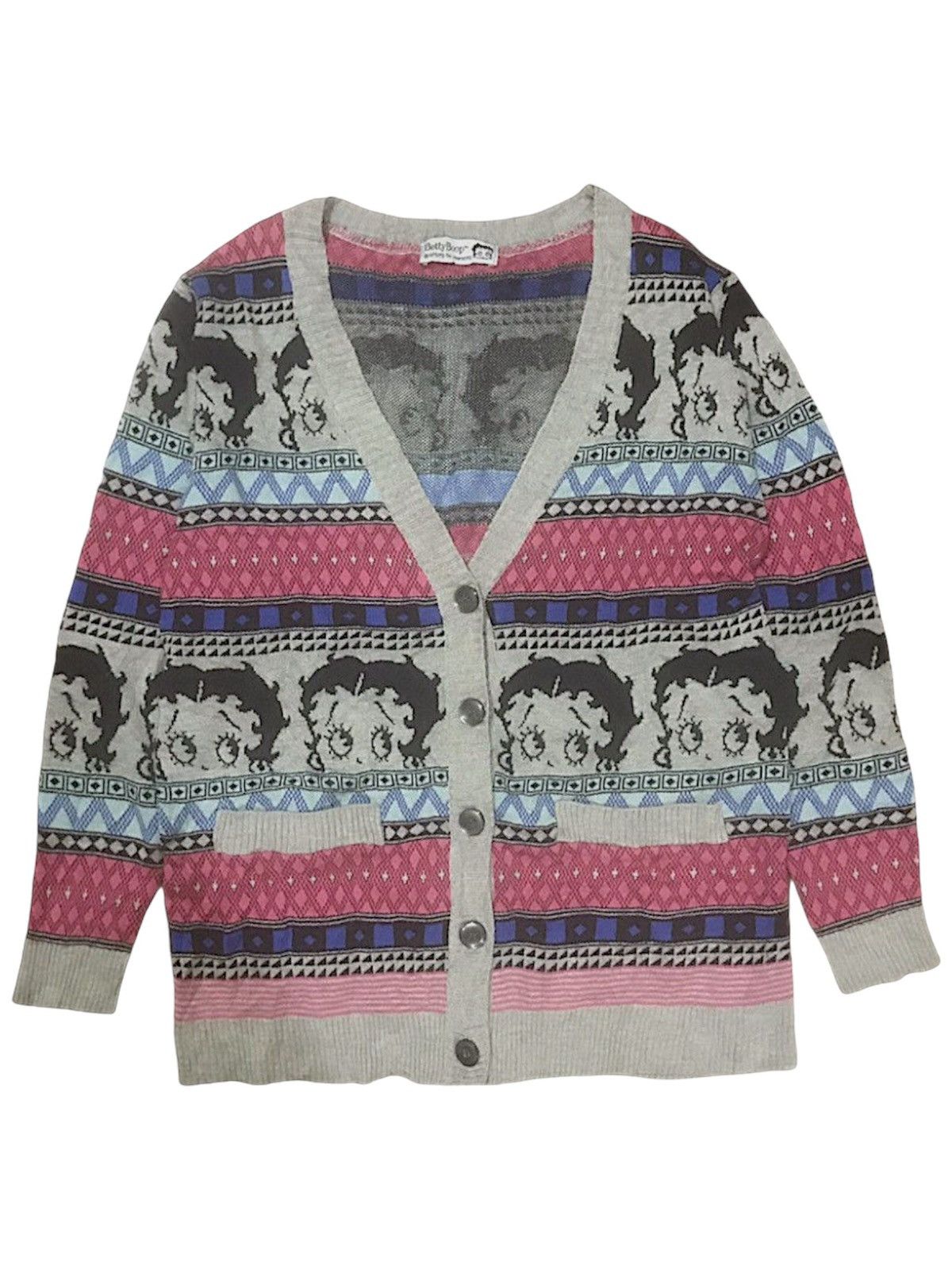 Cartoon Network × Vintage Vintage Betty Boop Fullprint Betty Head Cardigan Size L / US 10 / IT 46 - 1 Thumbnail