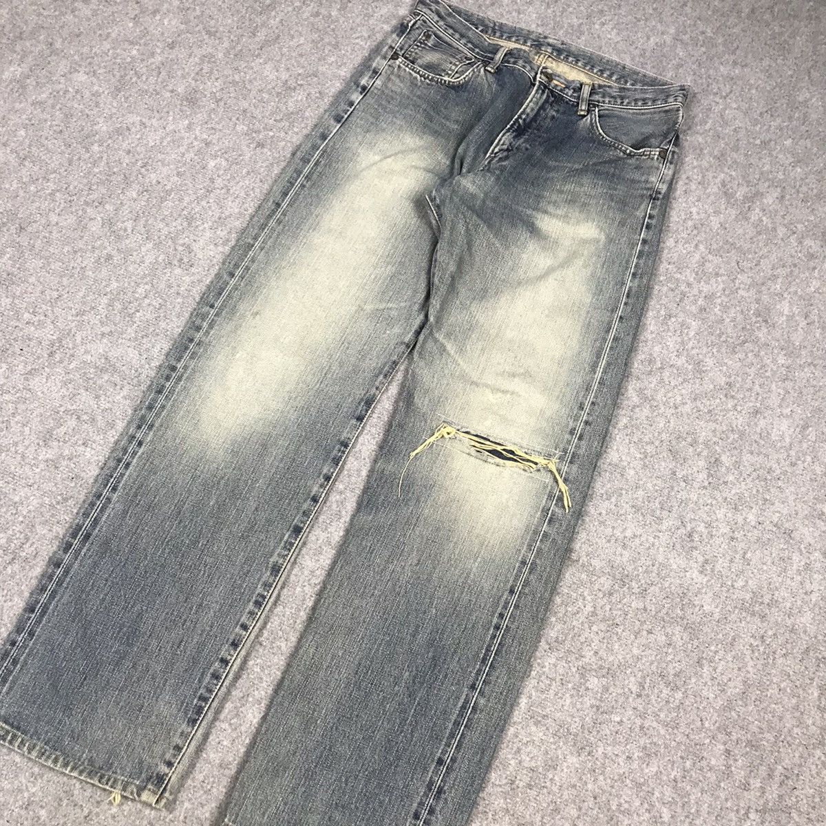 Japanese Brand BAGGY EDWIN SELVAGE DISTRESSED DENIM PANTS Size US 30 / EU 46 - 5 Thumbnail