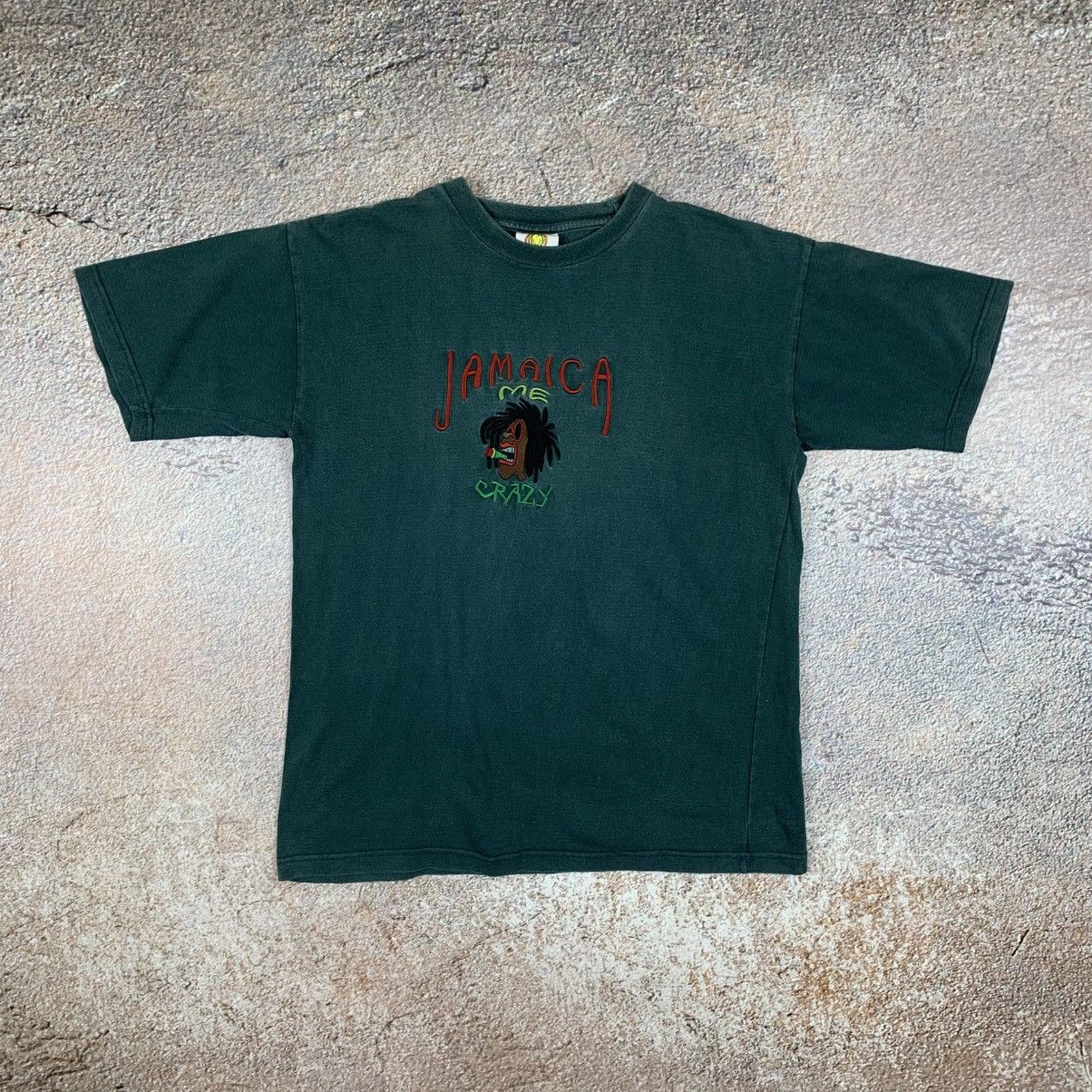 Vintage Vintage Funny Jamaica Me Crazy Weed T Shirt Size US XL / EU 56 / 4 - 2 Thumbnail