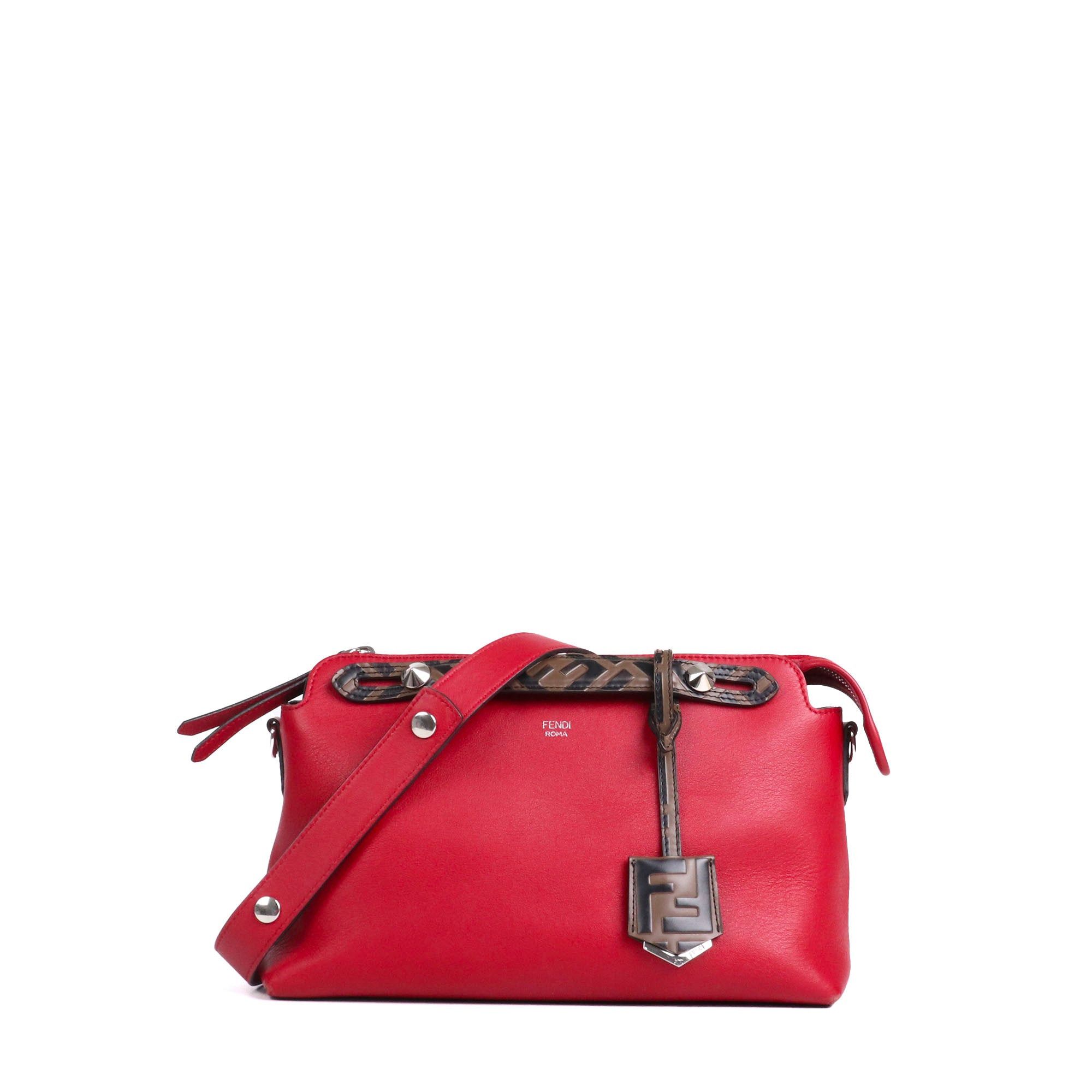 Fendi FENDI - Fendi medium By The Way shoulder bag in red leather Size ONE SIZE - 1 Thumbnail