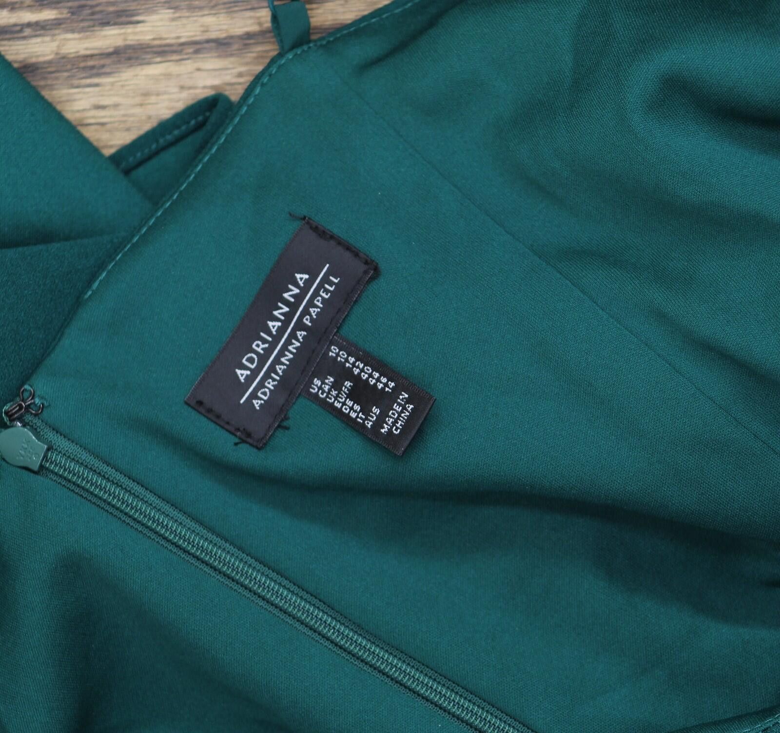 Other Nwt Adrianna By Adrianna Papell Knit Dress Dark Ivy Green 10 Size L / US 10 / IT 46 - 4 Thumbnail