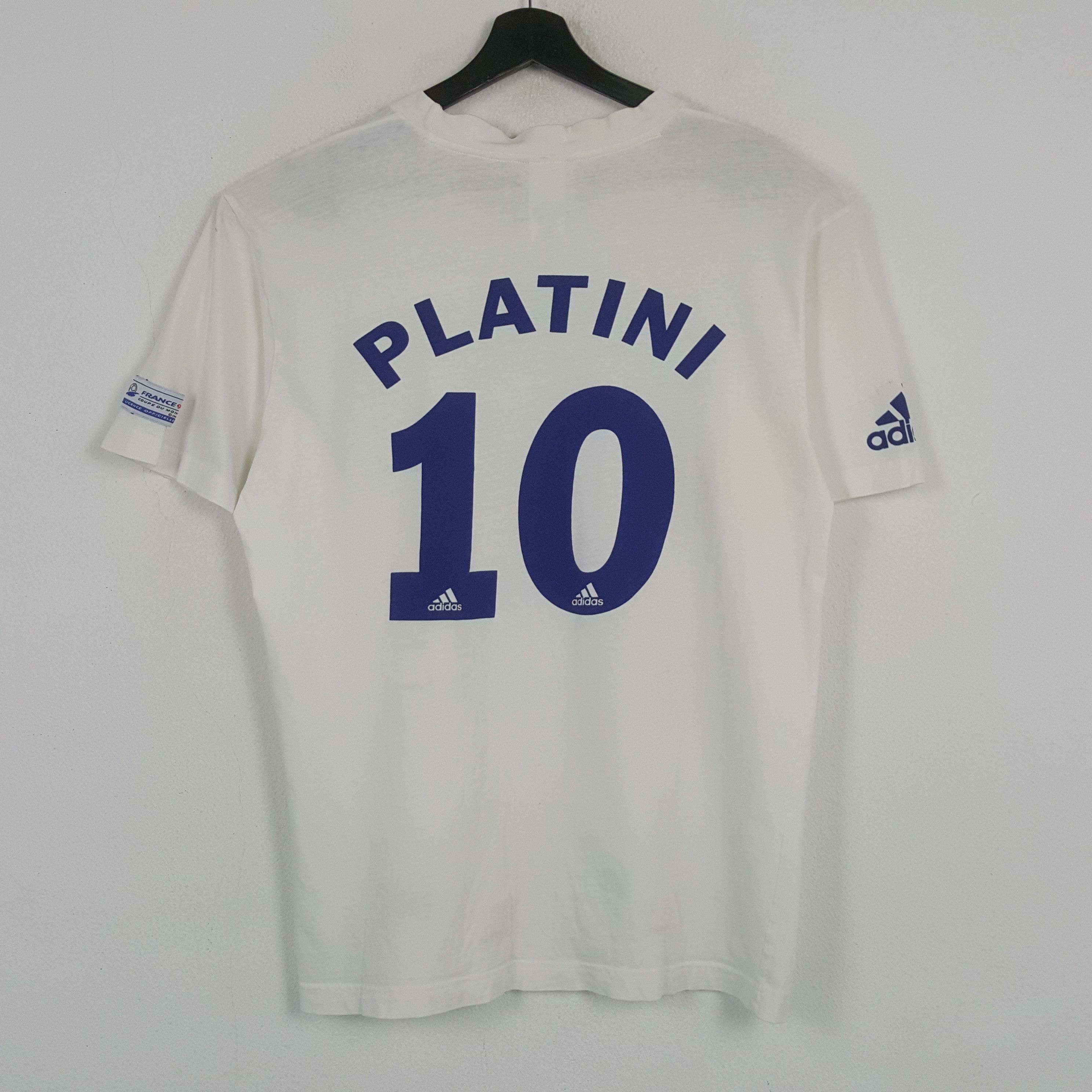 Vintage ADIDAS FRANCE98 Platini Football Player Tshirt C294N19 Size US M / EU 48-50 / 2 - 3 Thumbnail