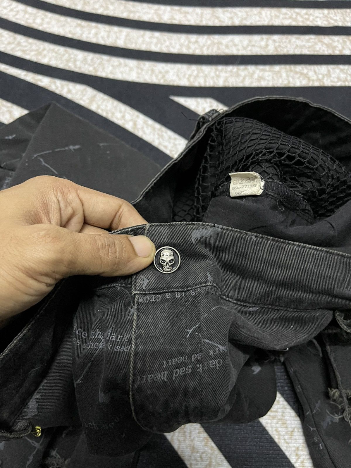Japanese Brand 2000s GLP GOTHIC GRUNGE STYLE BONDAGE DISTRESSED PUNK Size US 35 - 11 Thumbnail