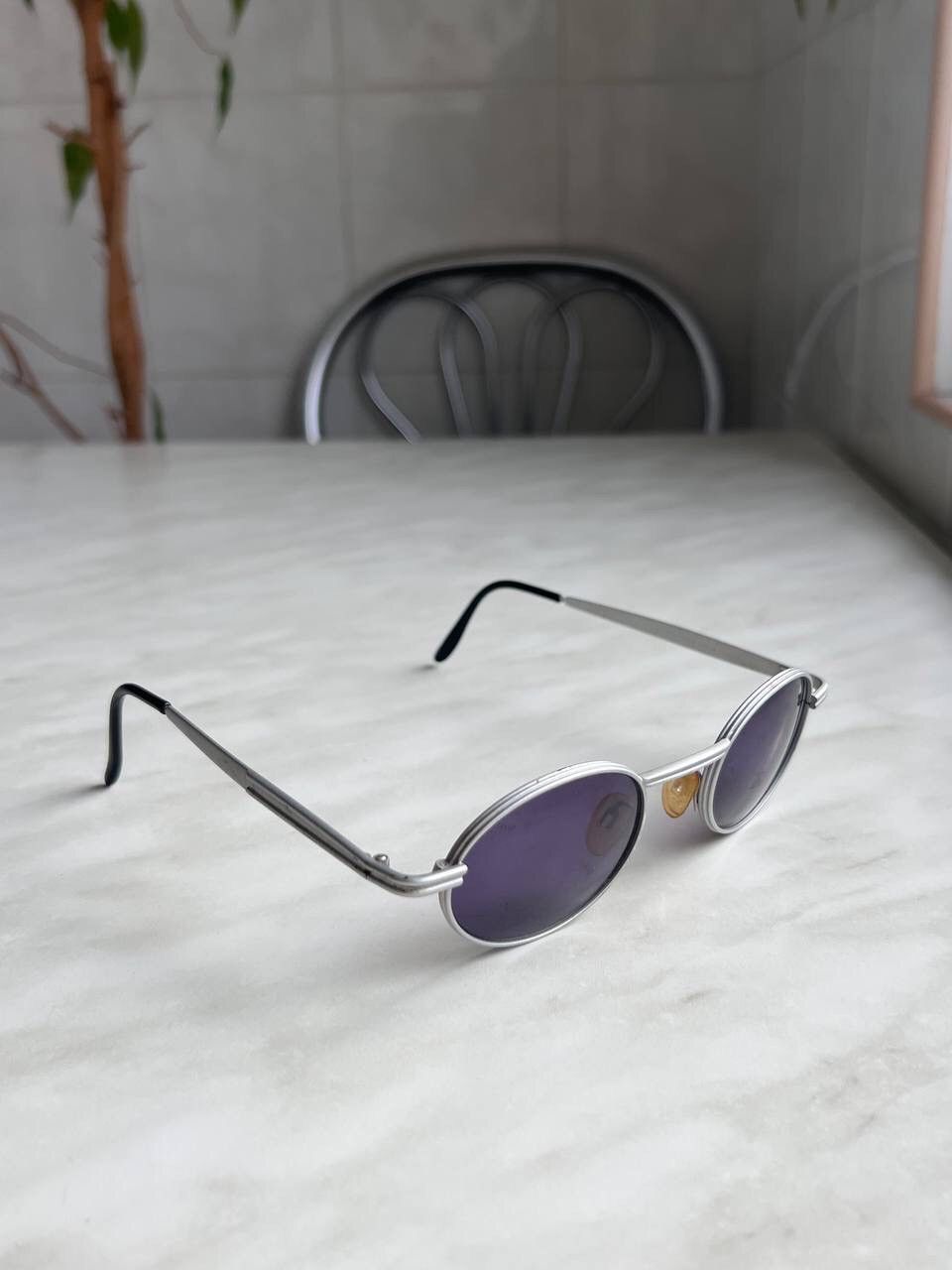 Japanese Brand × Vintage Vintage France 2000s Metal Gray Oval sunglasses France Size ONE SIZE - 3 Thumbnail