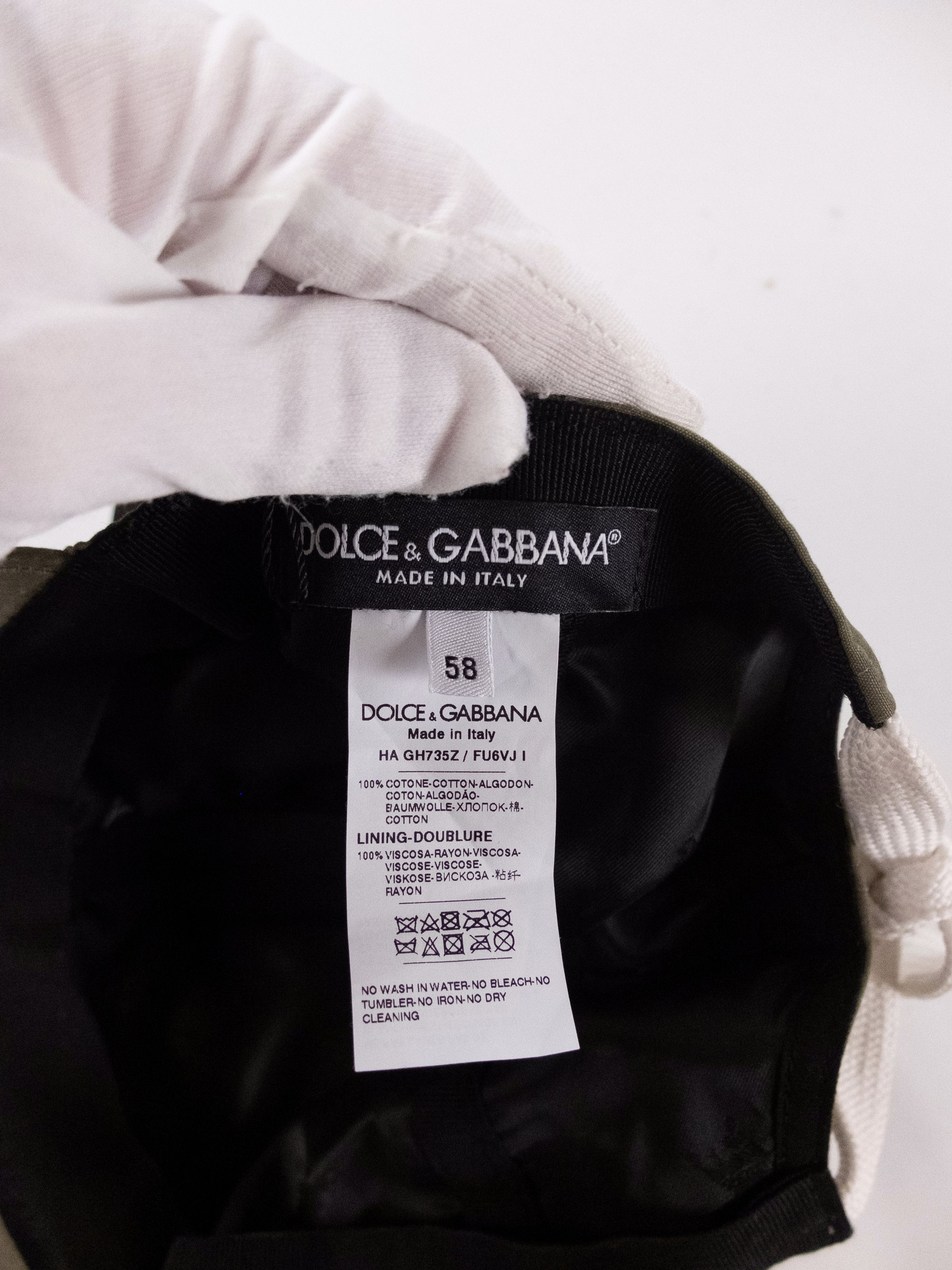 Dolce & Gabbana DOLCE & GABBANA green topstitch logo baseball cap hat Medium Size ONE SIZE - 9 Thumbnail