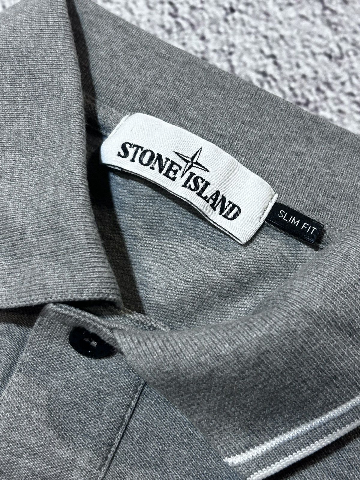 Stone Island Stone Island Slim Fit Polo Shirt – Grey Authentic Piece Size US M / EU 48-50 / 2 - 6 Thumbnail