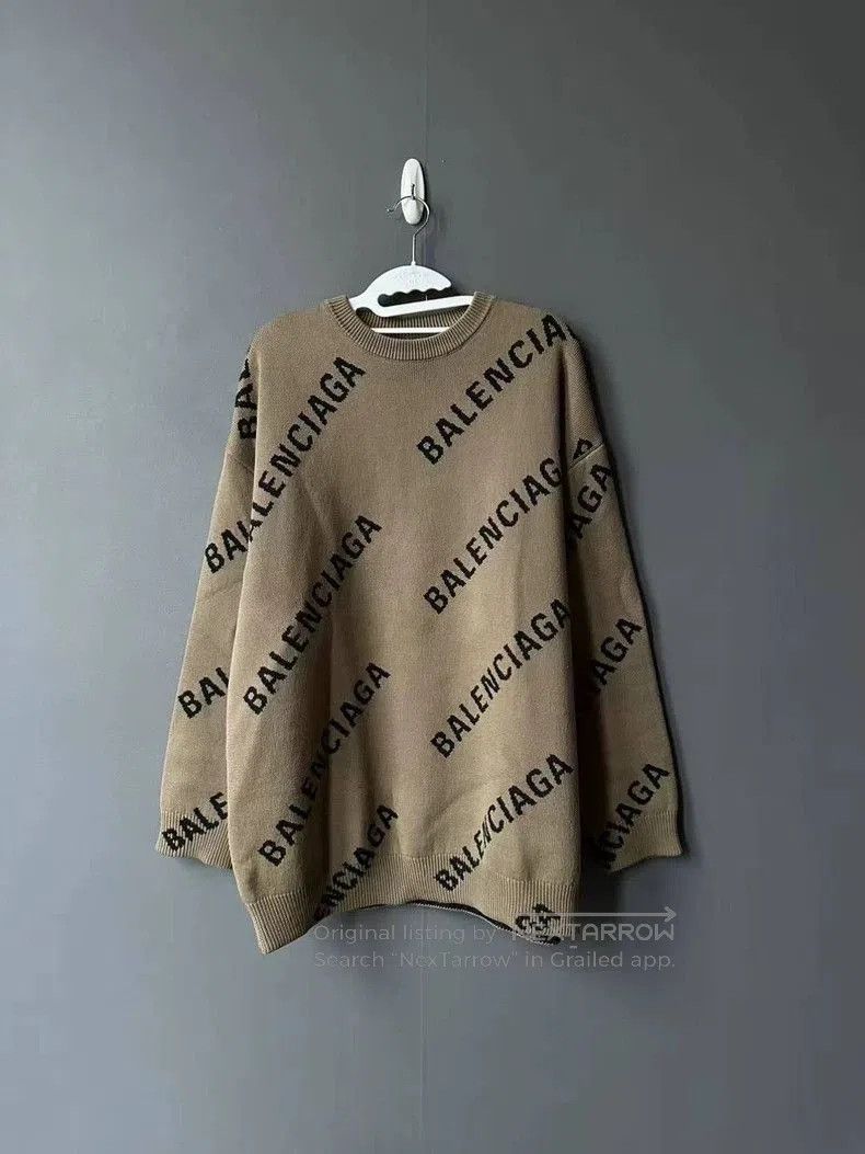 Balenciaga Balenciaga Beige Comment Sweater XS. Size US XS / EU 42 / 0 - 1 Thumbnail