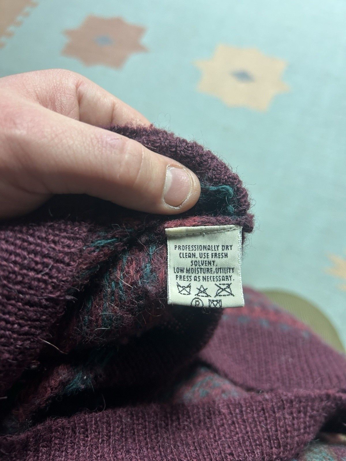 Vintage Eddie Bauer wool alpaca sweater turtleneck fair isle Medium Size M / US 6-8 / IT 42-44 - 6 Thumbnail