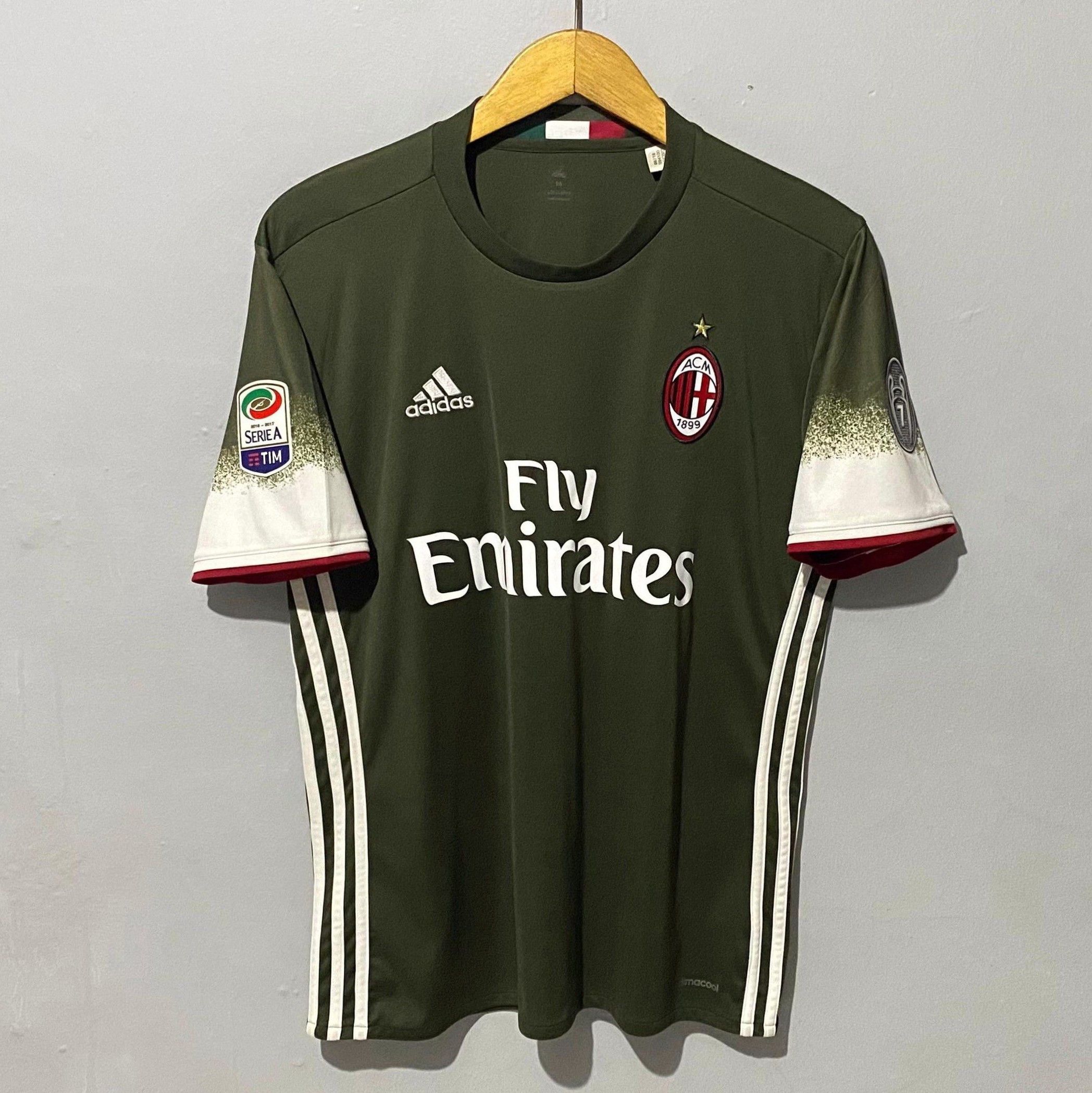 Adidas AC Milan 2016-2017 Third Jersey Carlos Bacca Size US M / EU 48-50 / 2 - 1 Thumbnail