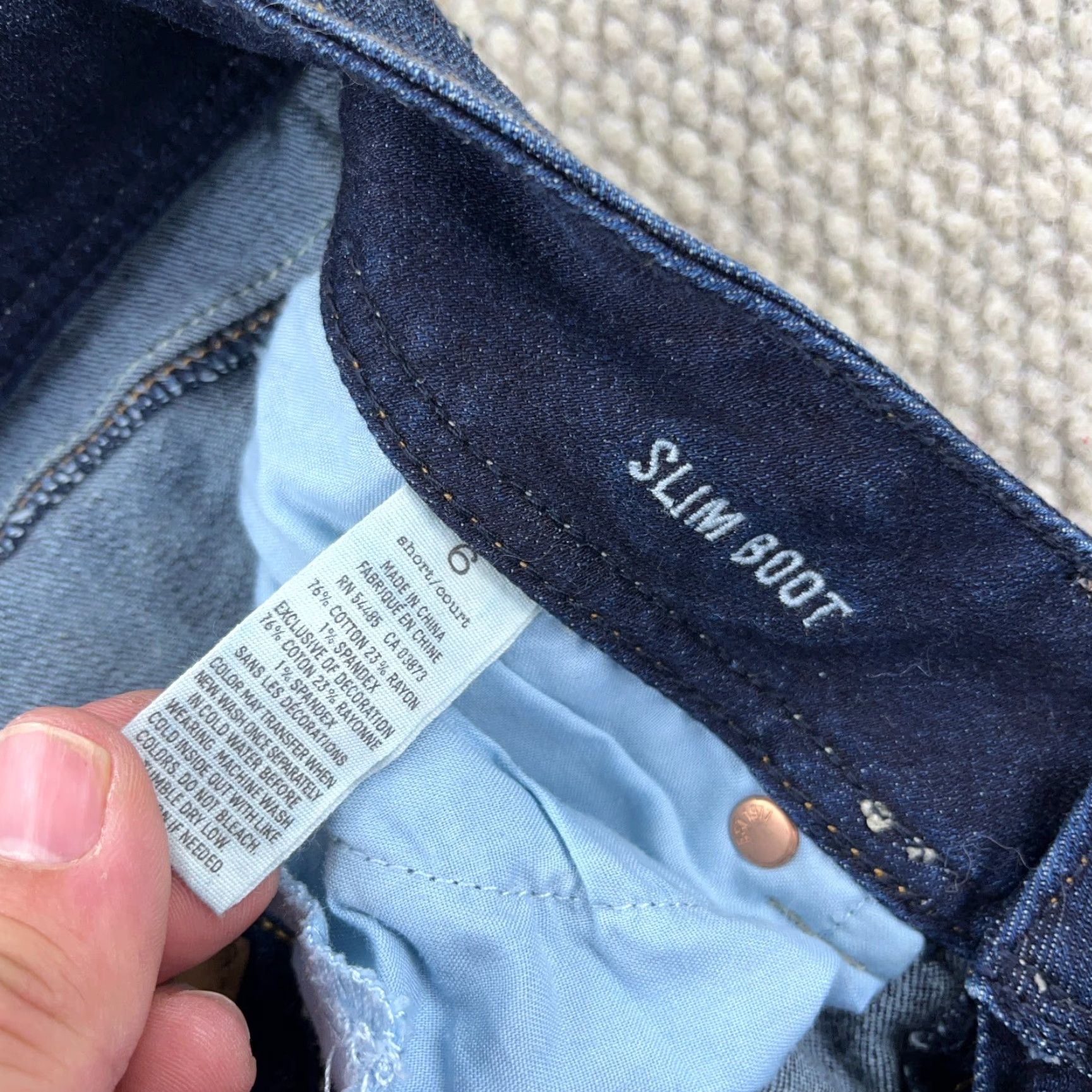 American Eagle Outfitters VINTAGE American Eagle Jeans Women 6 Short Boot Cut Slim Fit Dark Wash Blue 5-Pocket Regular Denim Baggy Hipster Mens Womens Size 28" / US 6 / IT 42 - 3 Thumbnail