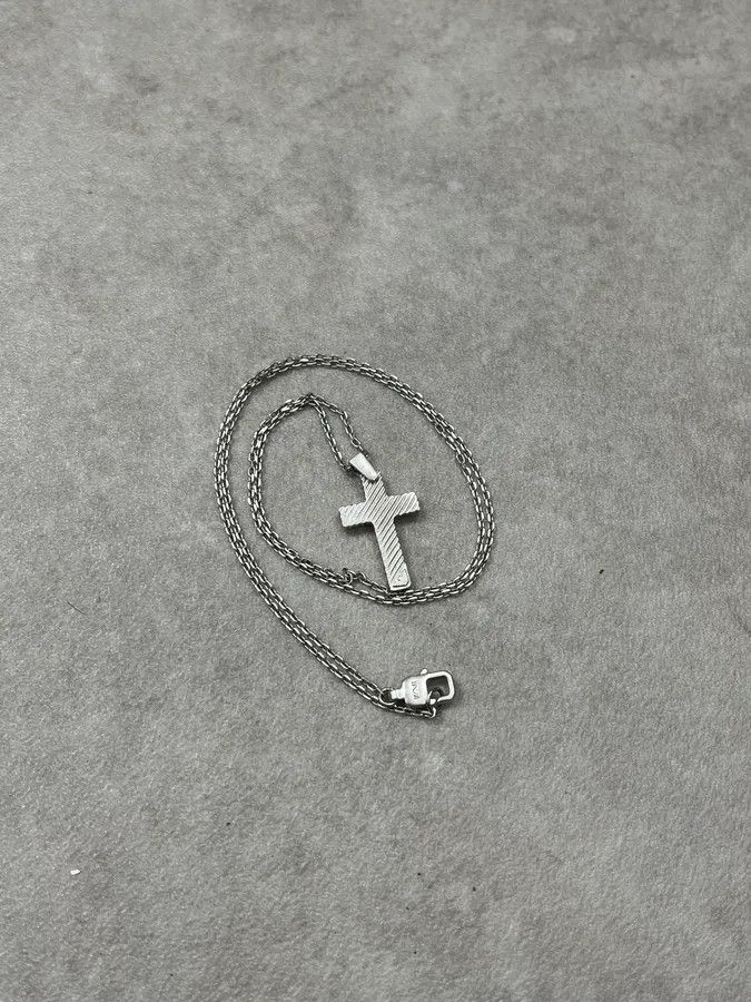 Emporio Armani 2000s Armani Silver Cross Necklace Size ONE SIZE - 4 Thumbnail