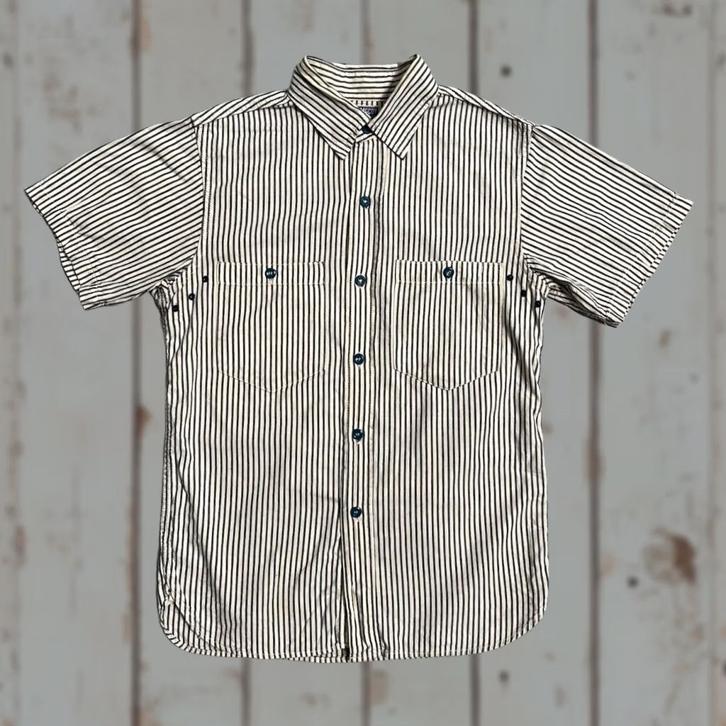 Vintage The Real McCoys Hickory Stripe Selvedge Work Shirt - Unisex Adult (XS-S) 50s/40s Military Workwear 14 Size US S / EU 44-46 / 1 - 1 Thumbnail