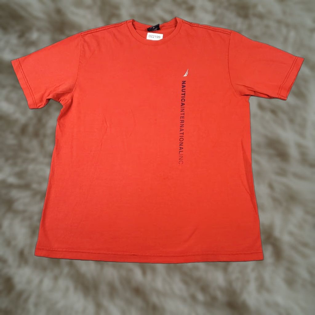 Nautica Nautica T Shirt Red XL Short Sleeve Crew Neck Logo Cotton Unisex Adults Size US XL / EU 56 / 4 - 1 Thumbnail