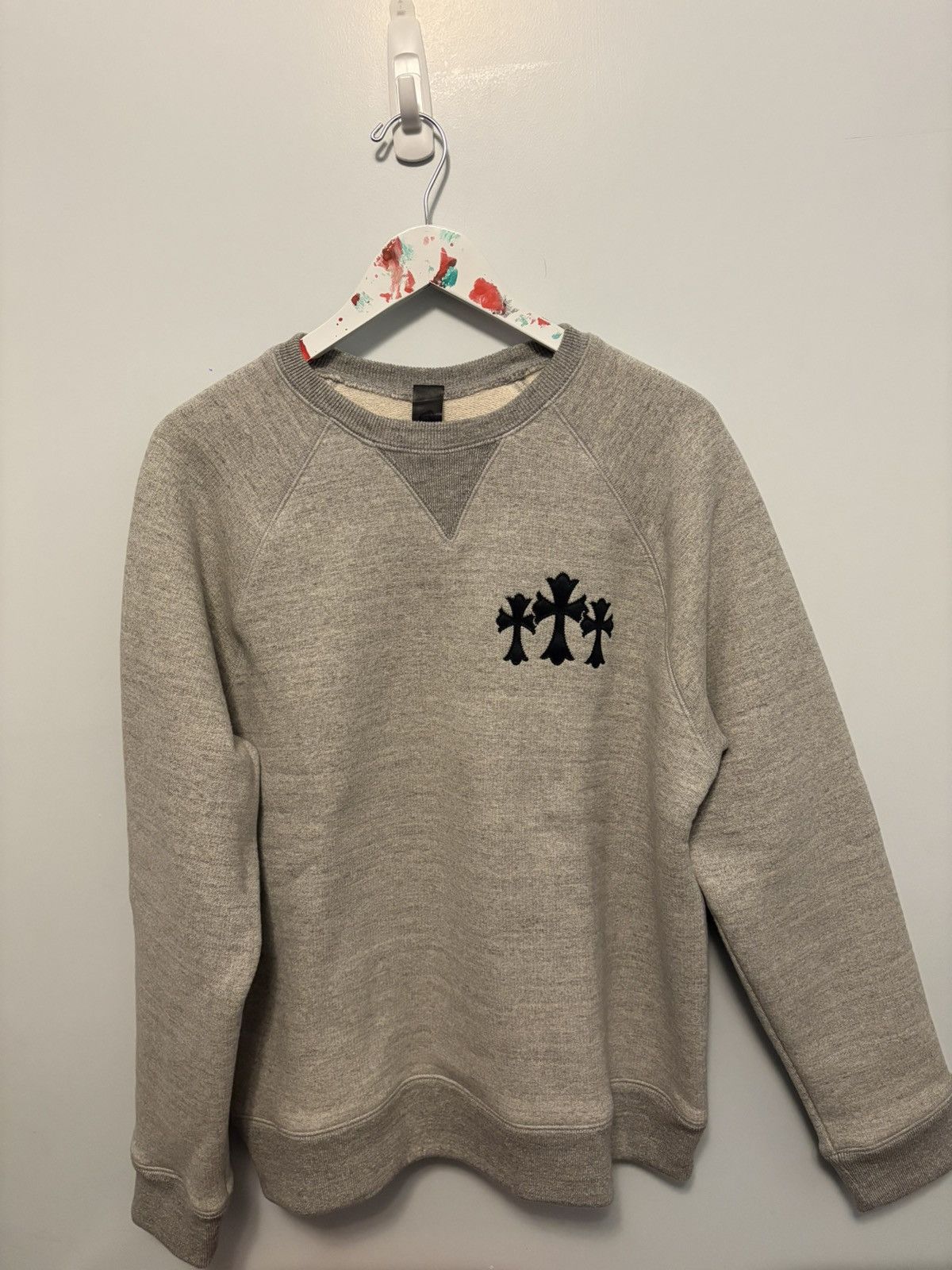 Chrome Hearts Chrome hearts scroll label cemetery cross crewneck grey M Size US M / EU 48-50 / 2 - 1 Thumbnail
