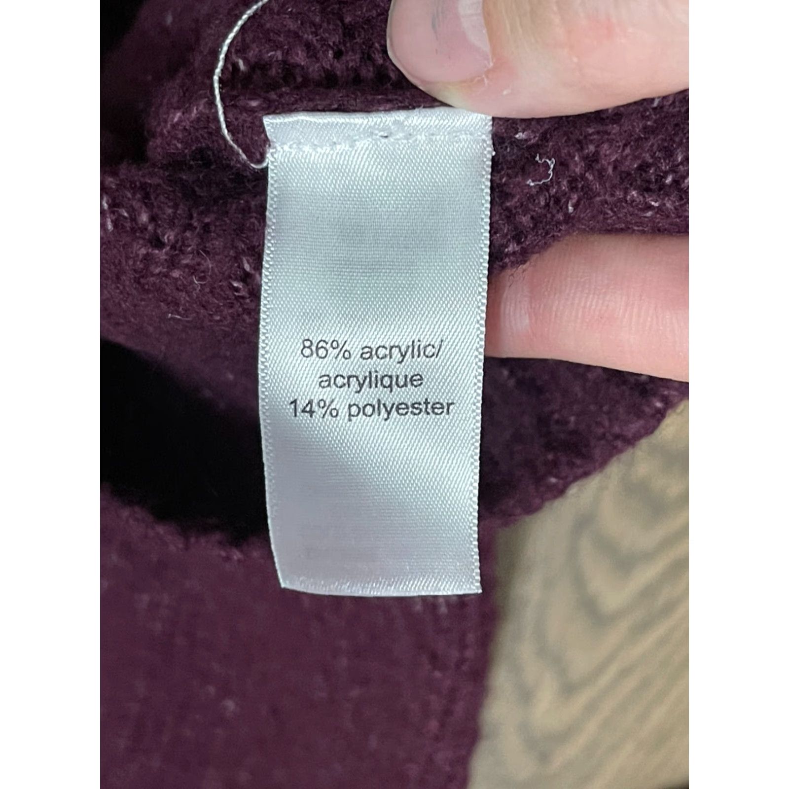 Vintage Maurices Sweater Women's Size Medium Purple Long Sleeve Turtleneck Pullover Knit Casual Fall Spring Summer Womens Regular Size M / US 6-8 / IT 42-44 - 6 Thumbnail