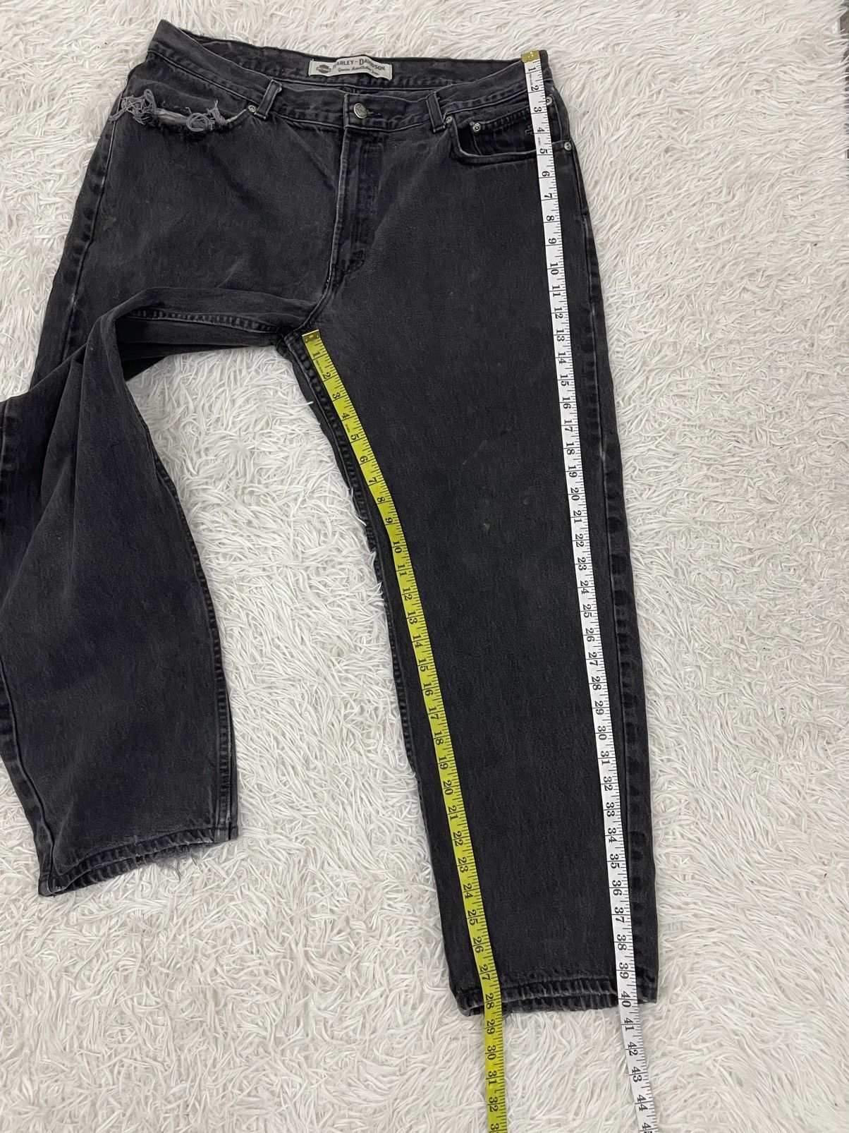 Harley Davidson Harley Davidson Denim Relaxed Leg Pants Size US 37 - 15 Thumbnail