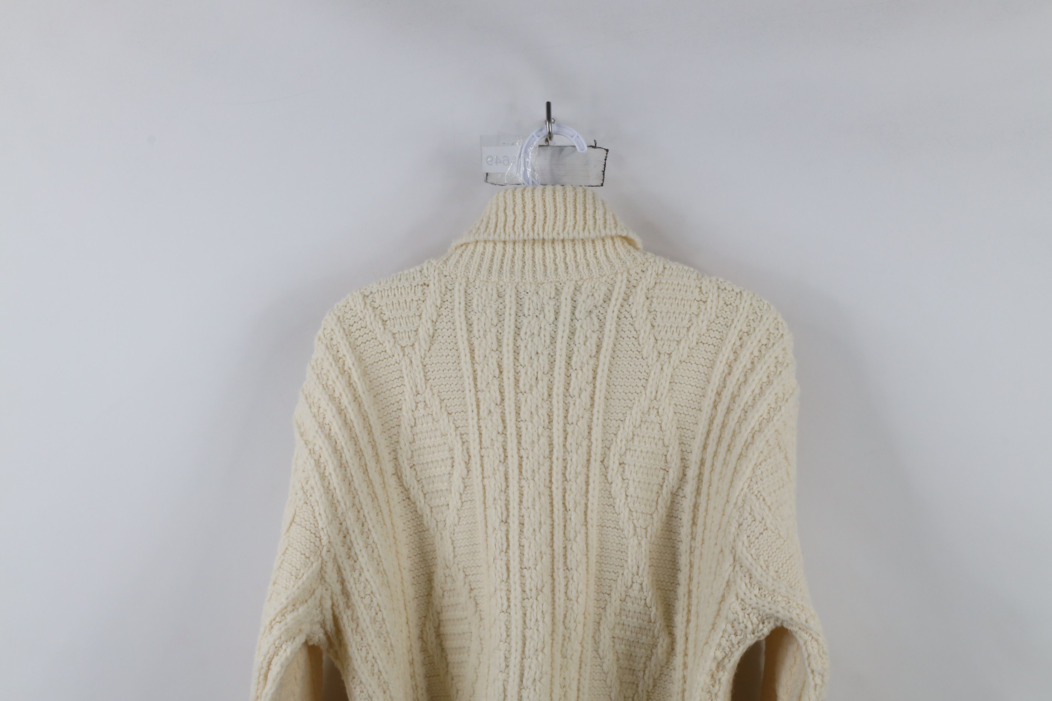 Vintage Vintage 70s Streetwear Knit Fisherman Turtleneck Sweater Size M / US 6-8 / IT 42-44 - 8 Thumbnail