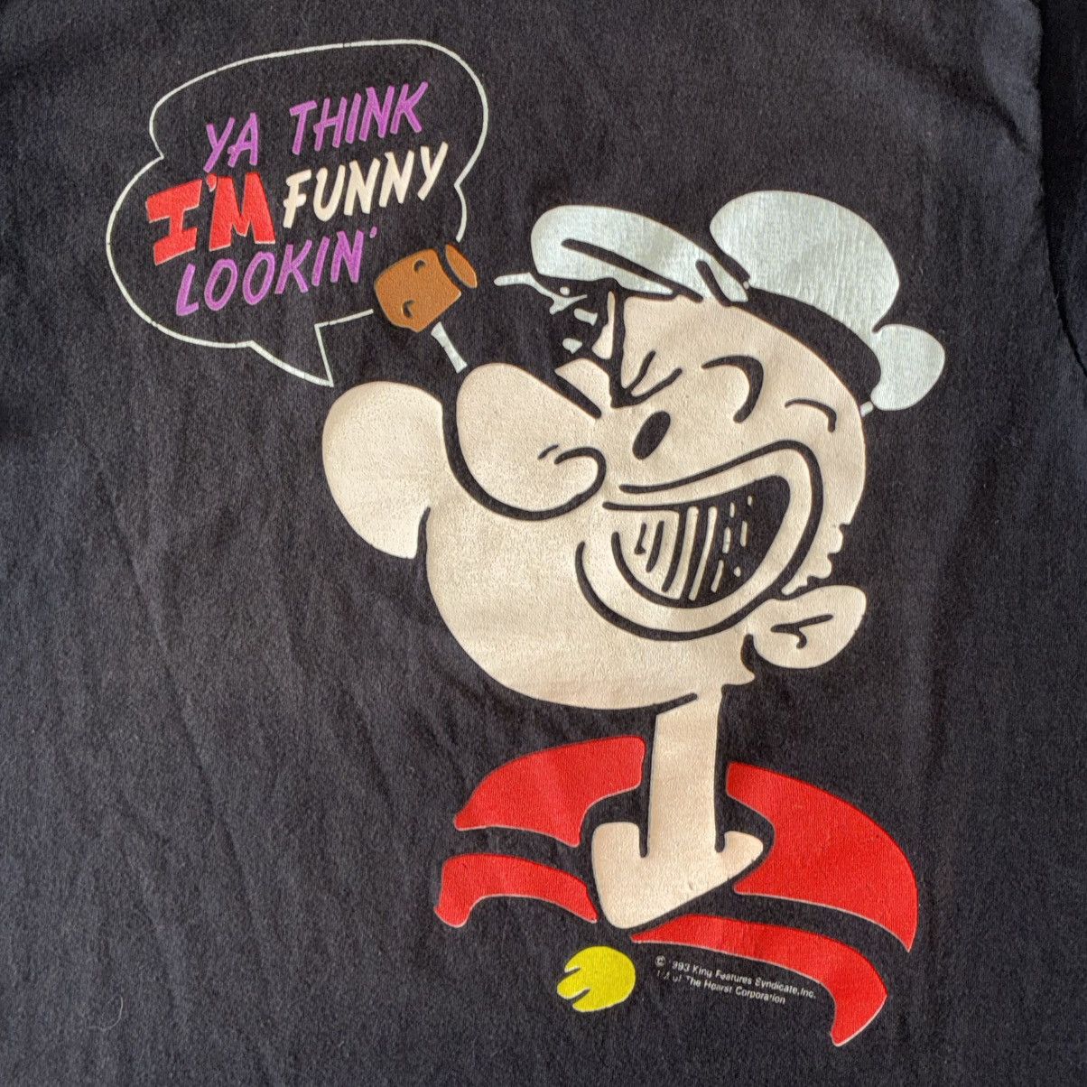 Delta 90s Popeye the sailer man big face tee shirt Size US L / EU 52-54 / 3 - 2 Thumbnail