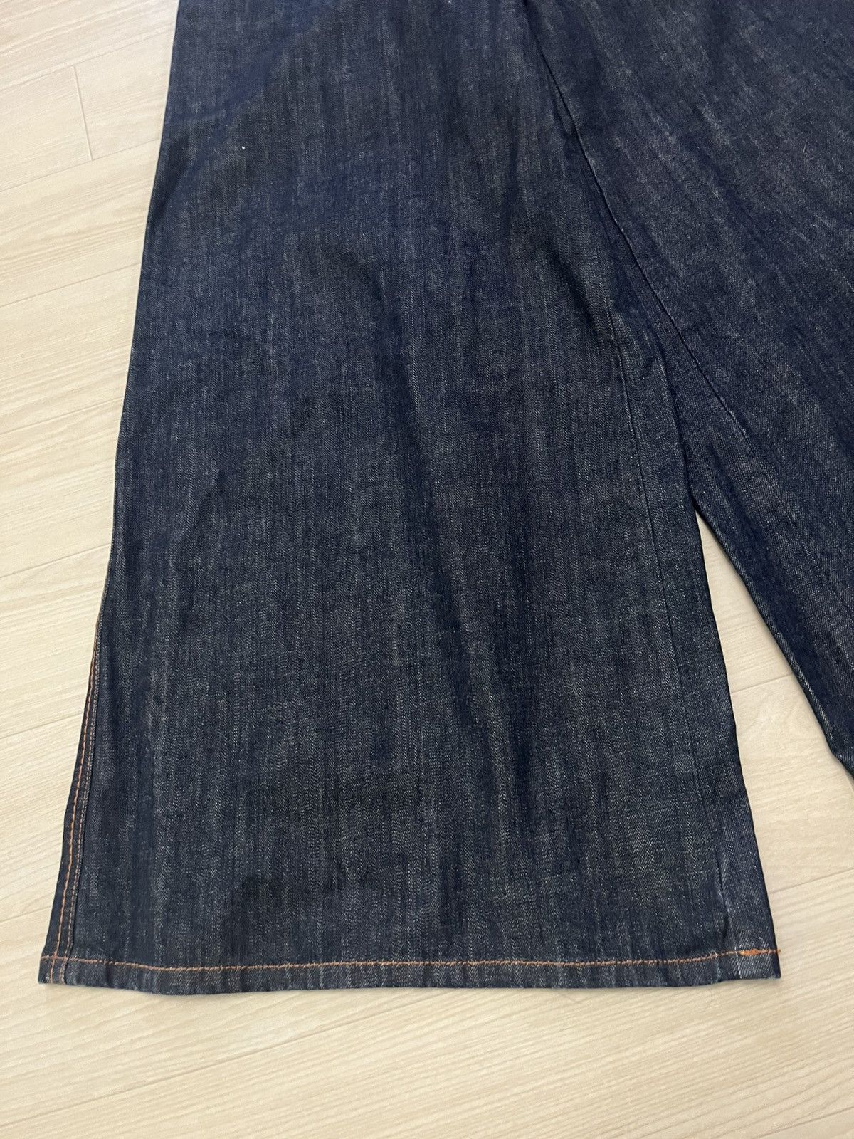 Jean Paul Gaultier 27 Jean Paul Gaultier belted leather Super wide denim pants Size US 30 / EU 46 - 3 Thumbnail