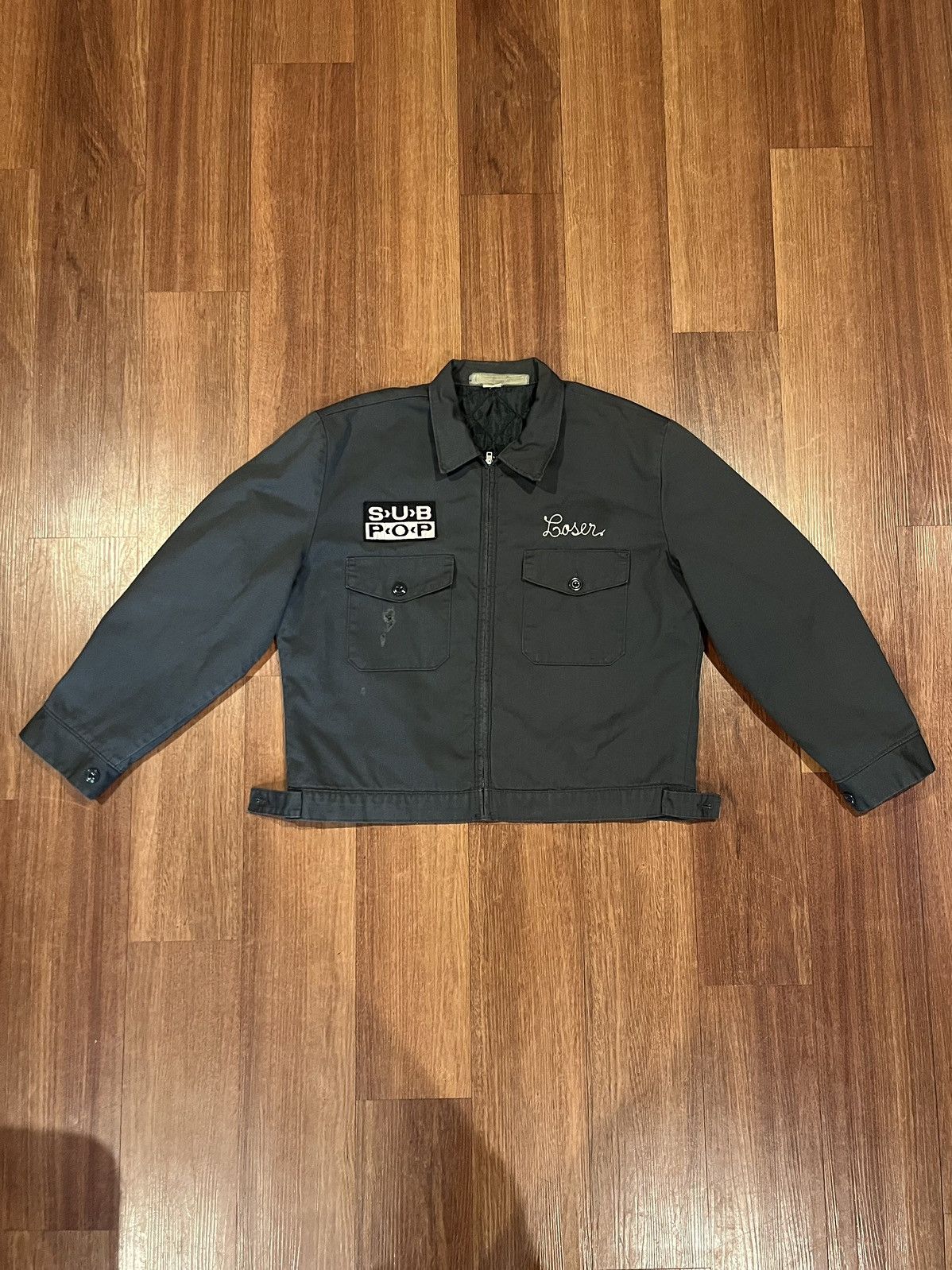 Band Tees × Streetwear × Vintage Vintage sub pop loser work jacket grey ...