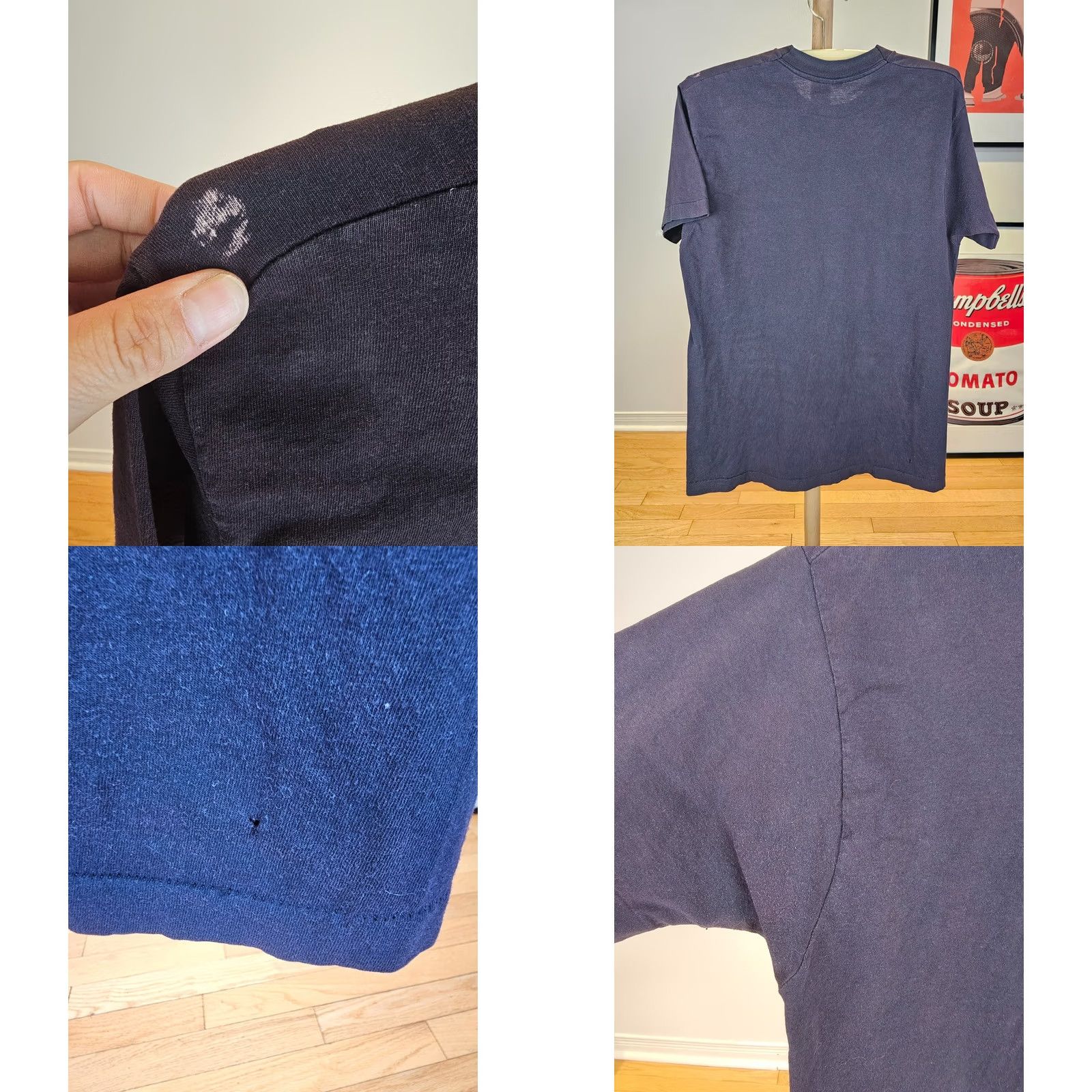 Fruit Of The Loom VINTAGE Fruit of the Loom ONE POCKET FADED SINGLE STITCH T-SHIRT SZ LARGE Shirt Men XS? Size US L / EU 52-54 / 3 - 9 Thumbnail