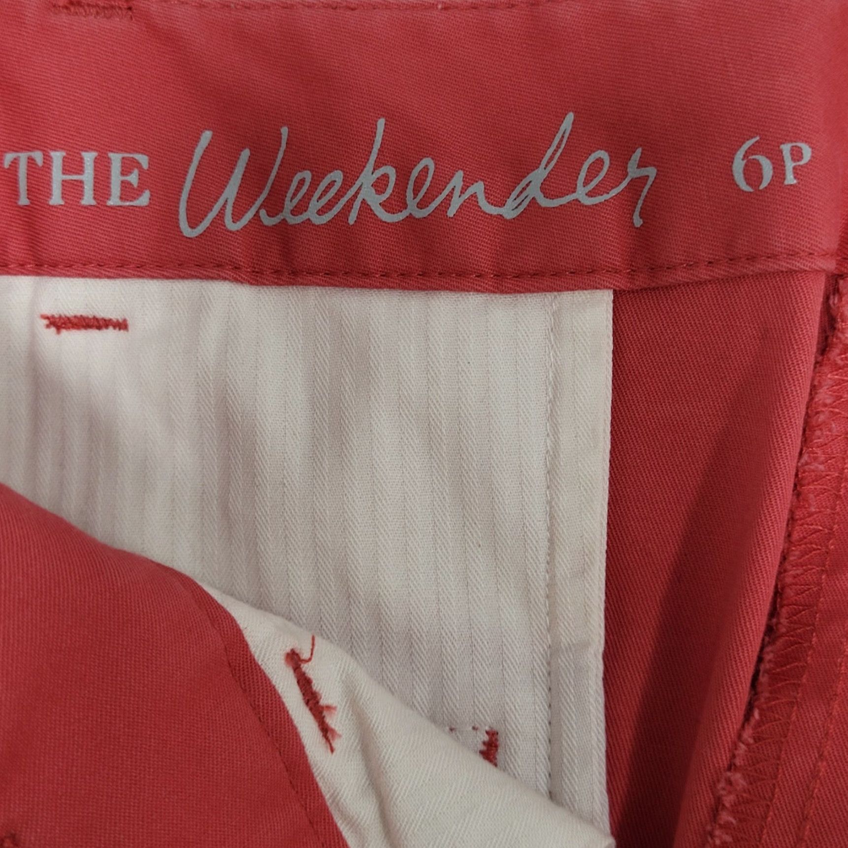 Talbots Talbots The Weekender Cotton Stretch Mid Rise Chino Pants 6P 31x27 Orange Pink Size 28" / US 6 / IT 42 - 4 Thumbnail