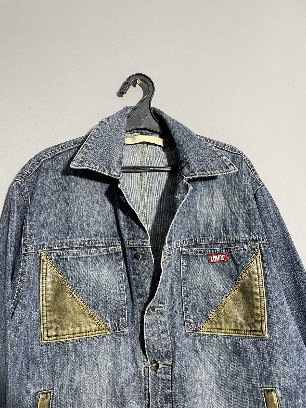 Levi's × Vintage Vintage Levi’s Made In USA jeans jacket with leather details Size US L / EU 52-54 / 3 - 11 Thumbnail