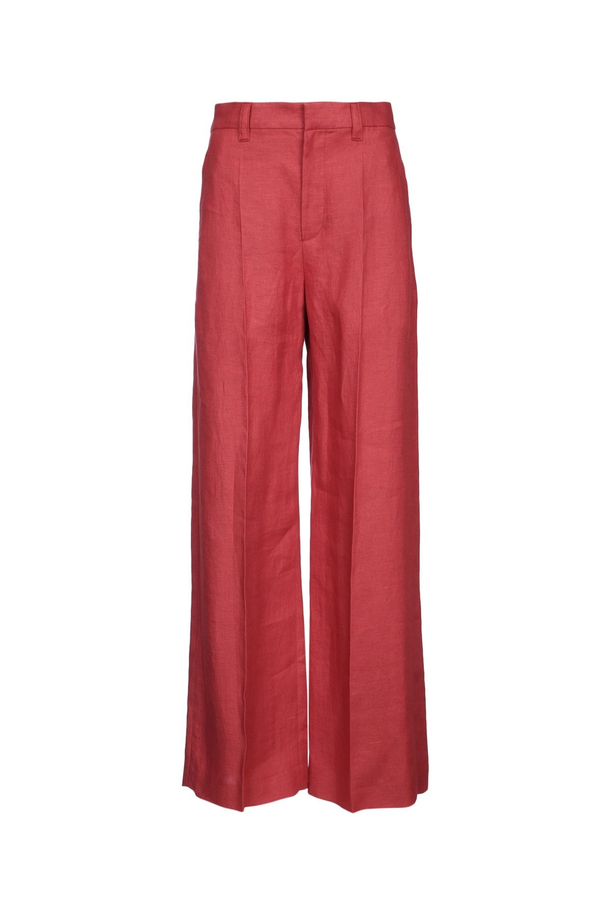 パンツ BRUNELLO CUCINELLI Women Straight Pants M0H81P5568 C600R Whi Brunello Cucinelli - White Cotton Flat Front Pant