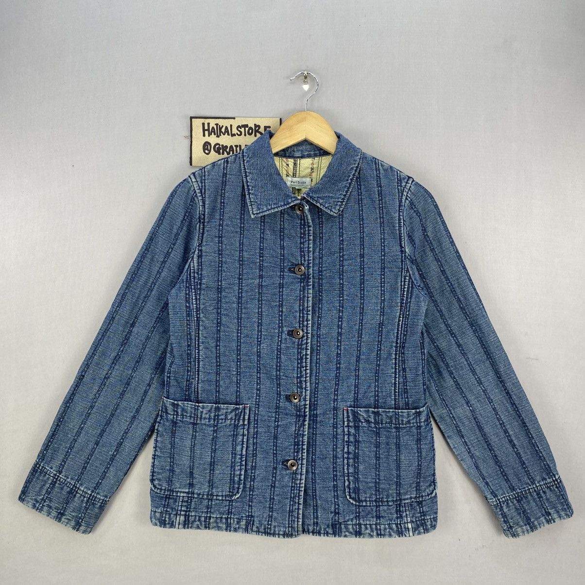 Japanese Brand VertDense Japanese Workwear Style Denim Jacket Selvedge Look Size XS / US 0-2 / IT 36-38 - 1 Thumbnail