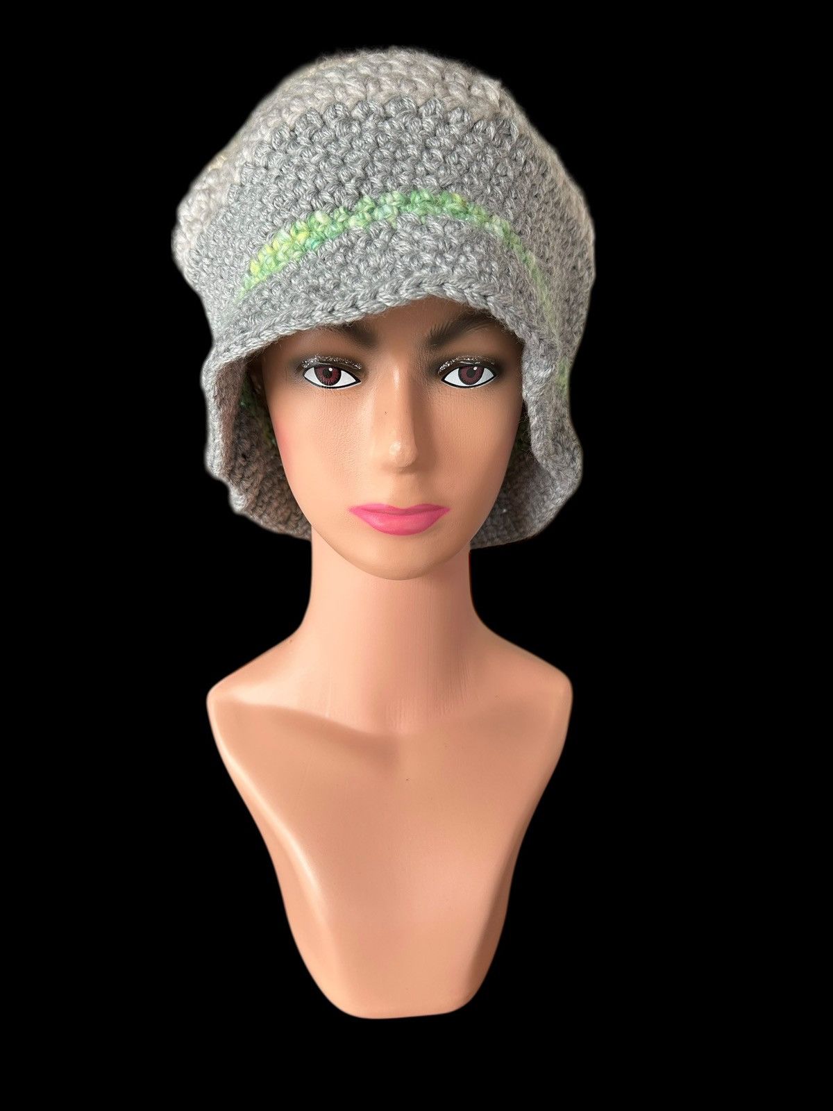 Kapital Crochet Knitted Handmade Hairy Beanie Hats Size ONE SIZE - 3 Thumbnail