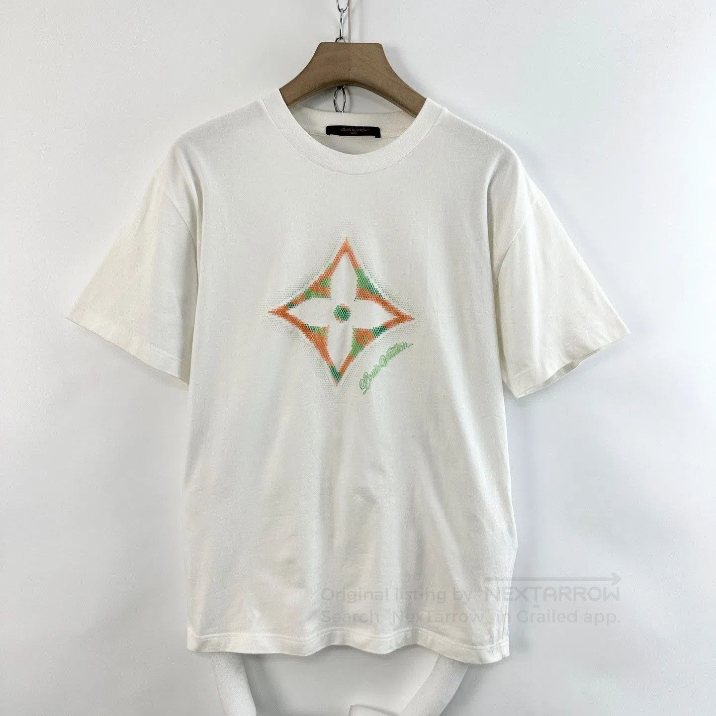 Louis Vuitton LV 25ss Men's Rhinestone Logo Short Sleeve. Size US M / EU 48-50 / 2 - 2 Thumbnail
