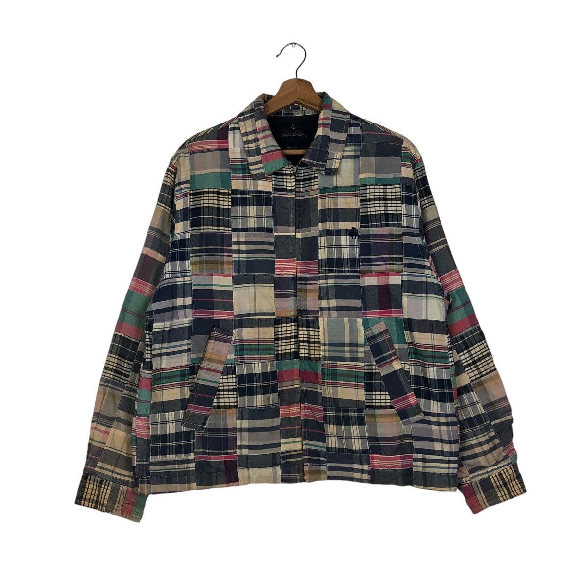 Japanese Brand 📌Vintage Bomber Jacket Patch Work Design Brooks Brother Size US S / EU 44-46 / 1 - 2 Thumbnail